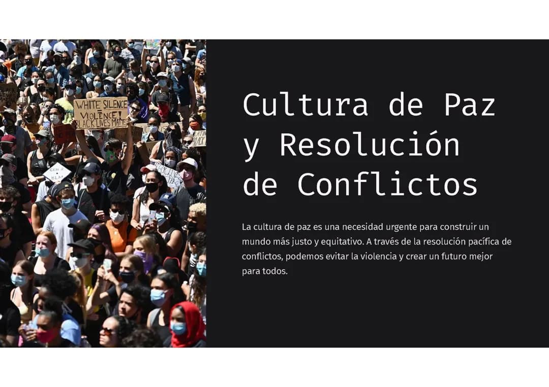 Cultura de paz y resolución de conflictos: 
