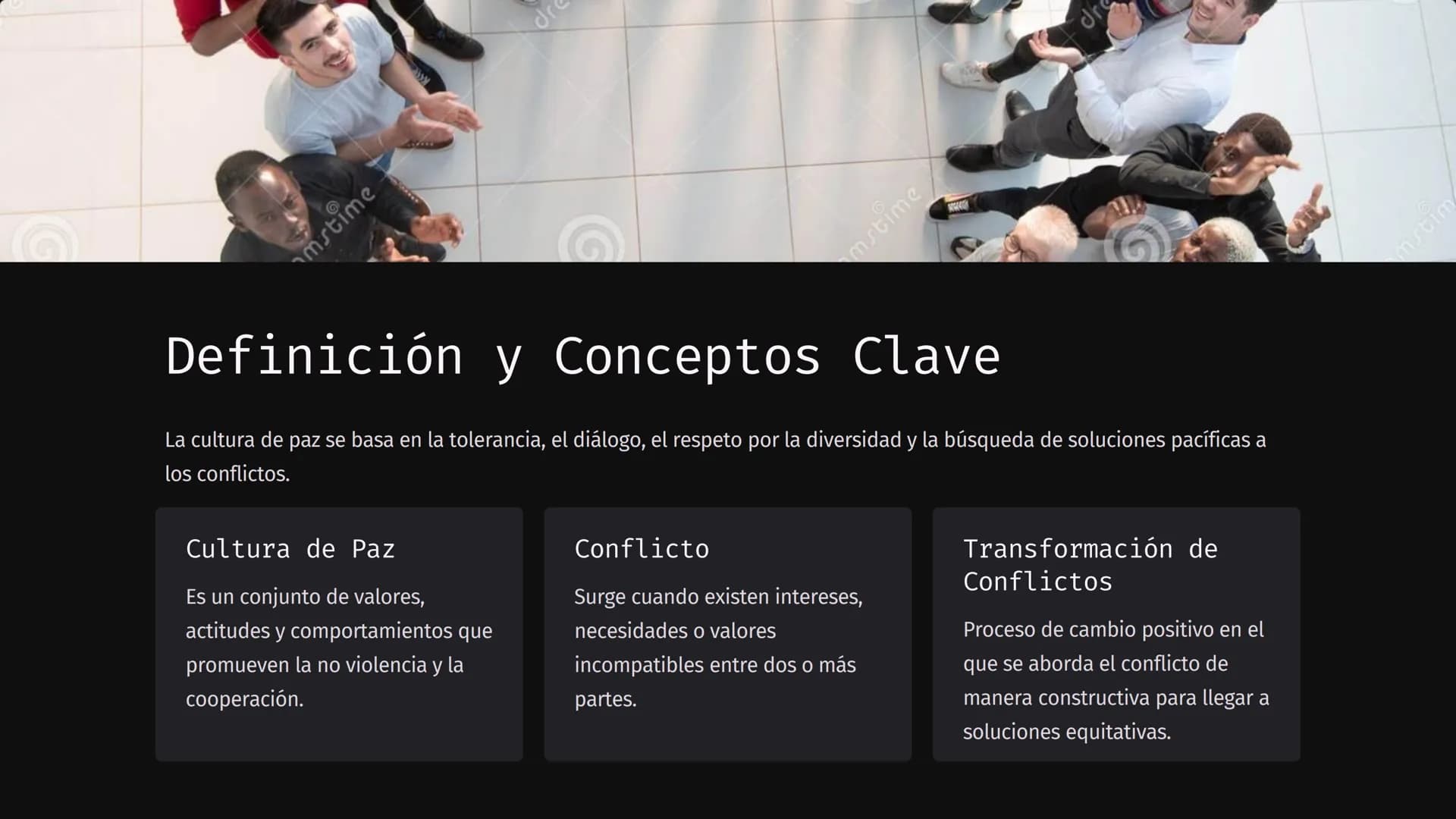 GEN 2
BLM
WHITE SILENCE
VIOLENCE!
BLACK LIVES MATTE
TACK LINE
TER
LATIN
BLACK
Cultura de Paz
y Resolución
de Conflictos
La cultura de paz es