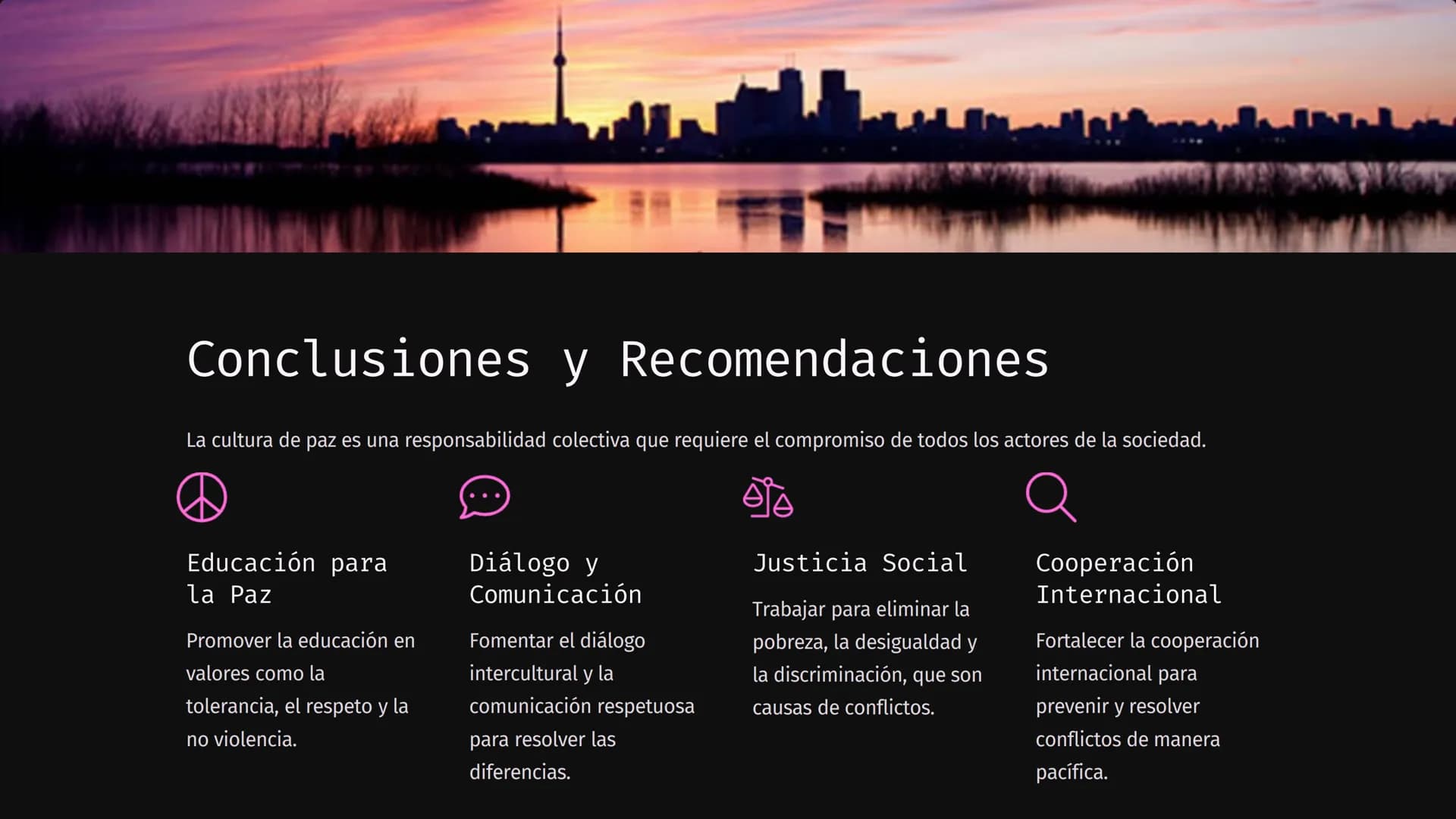 GEN 2
BLM
WHITE SILENCE
VIOLENCE!
BLACK LIVES MATTE
TACK LINE
TER
LATIN
BLACK
Cultura de Paz
y Resolución
de Conflictos
La cultura de paz es