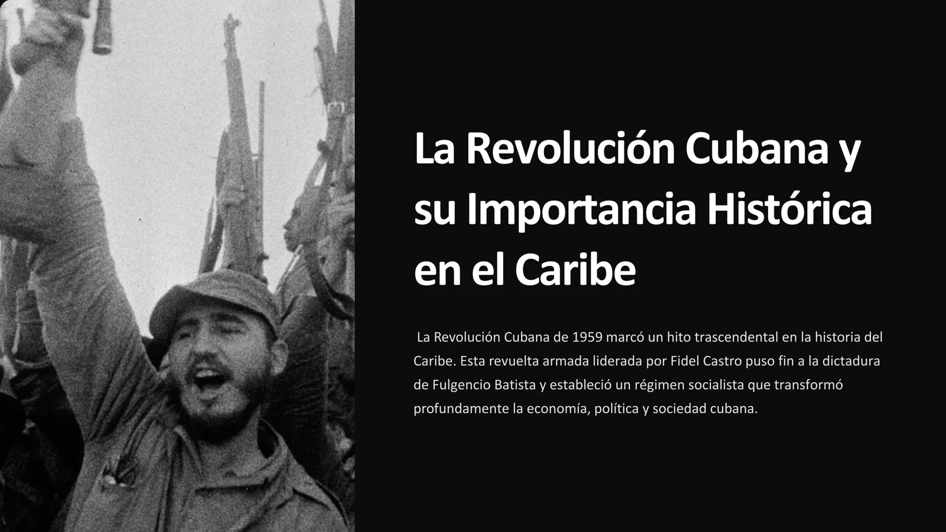 La Revolución Cubana y
su Importancia Histórica
en el Caribe
La Revolución Cubana de 1959 marcó un hito trascendental en la historia del
Car
