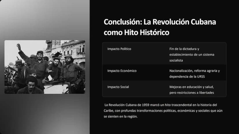 La Revolución Cubana y
su Importancia Histórica
en el Caribe
La Revolución Cubana de 1959 marcó un hito trascendental en la historia del
Car