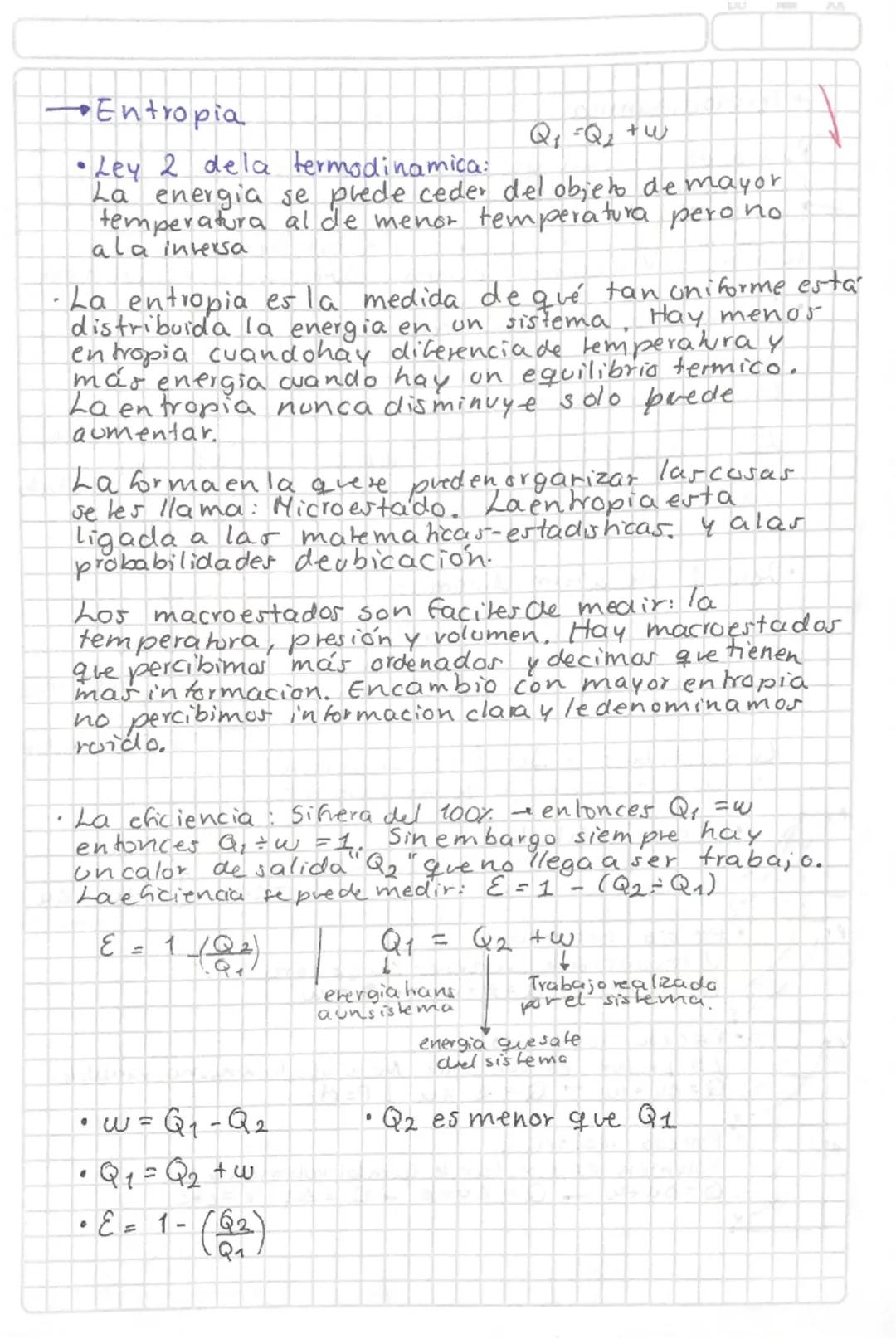 -P
Termodinamica
Rama de la fisica que estudia la relacion entre el
movimiento y la temperatura
→W = P.AV
P+Resión.
Trabajo: Fuerza distanci