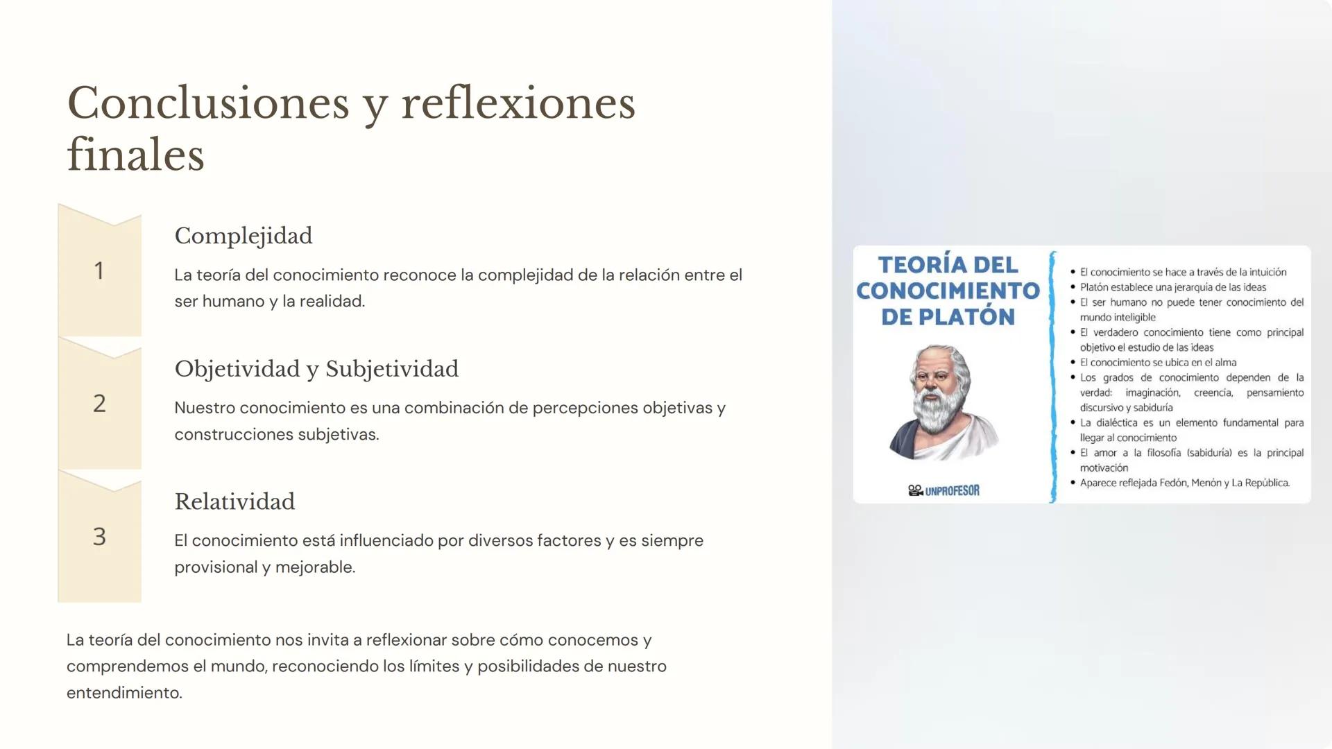Conocimiento Filosófico
Teoría del
conocimiento:
Elementos para la
relación con la realidad y
su aprehensión
La teoría del conocimiento exam