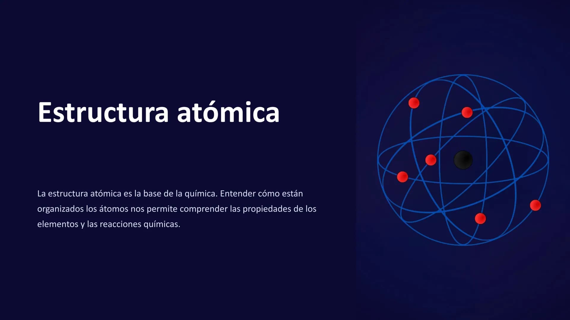 Estructura atómica
La estructura atómica es la base de la química. Entender cómo están
organizados los átomos nos permite comprender las pro