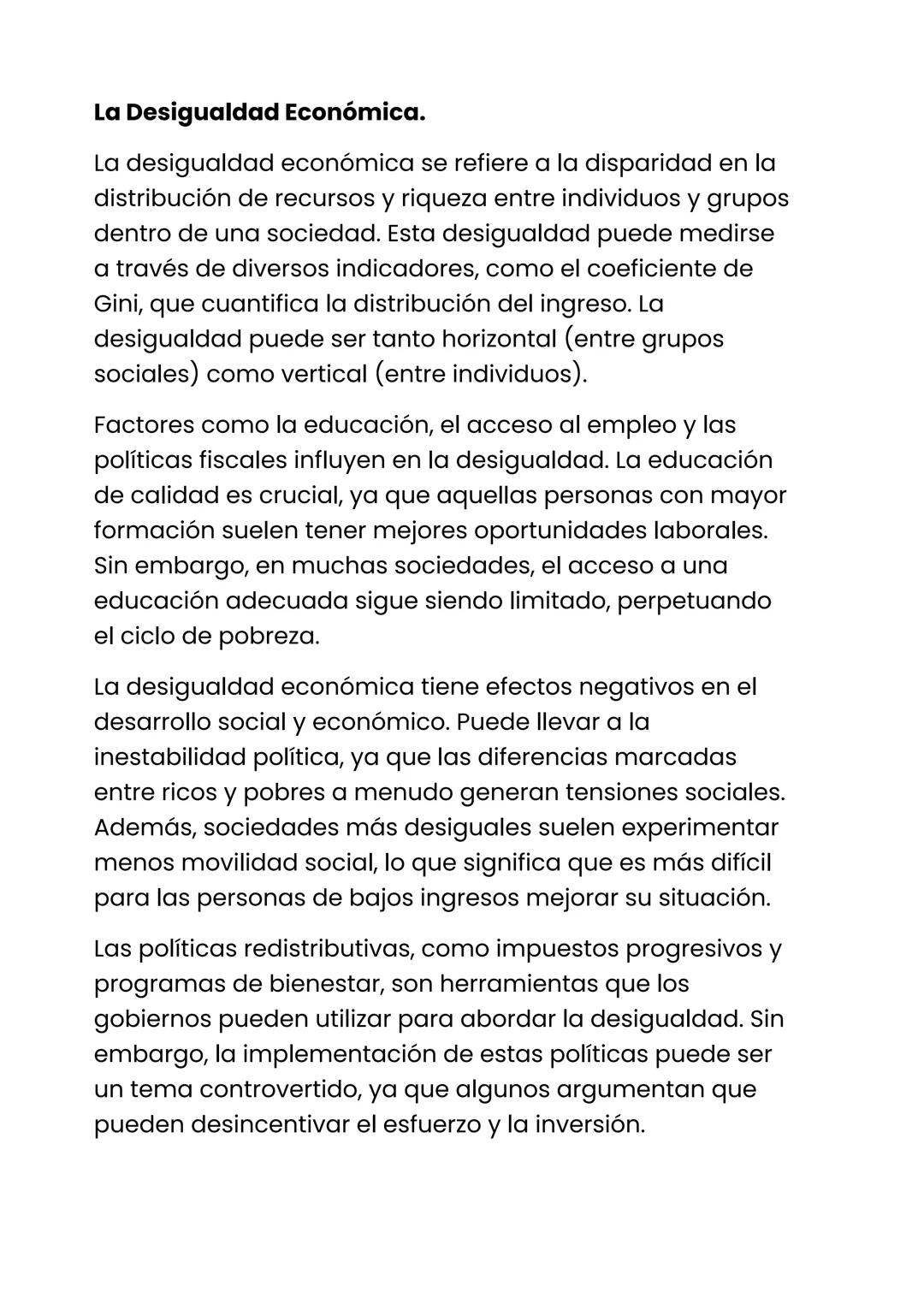 Comprendiendo la Desigualdad Económica en el Mundo