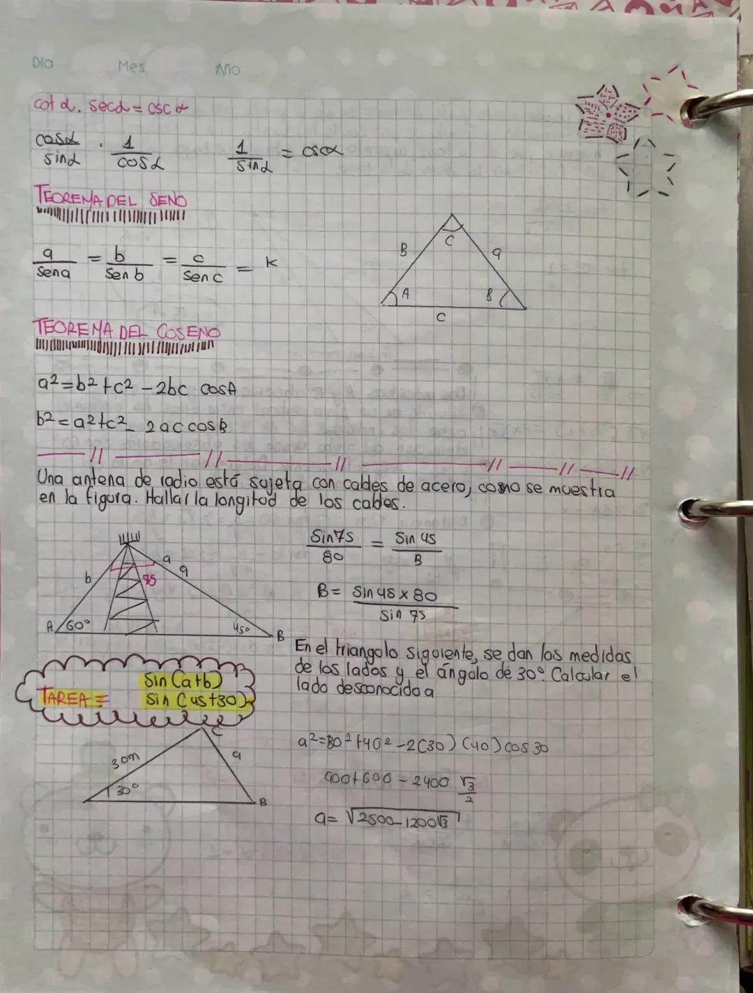 Día
Mes
Año
Desde cierto punto del suelo se ve el punto más alto de una torre
Formando un ángulo de 30° con la horizontal. Si nos acercamos 