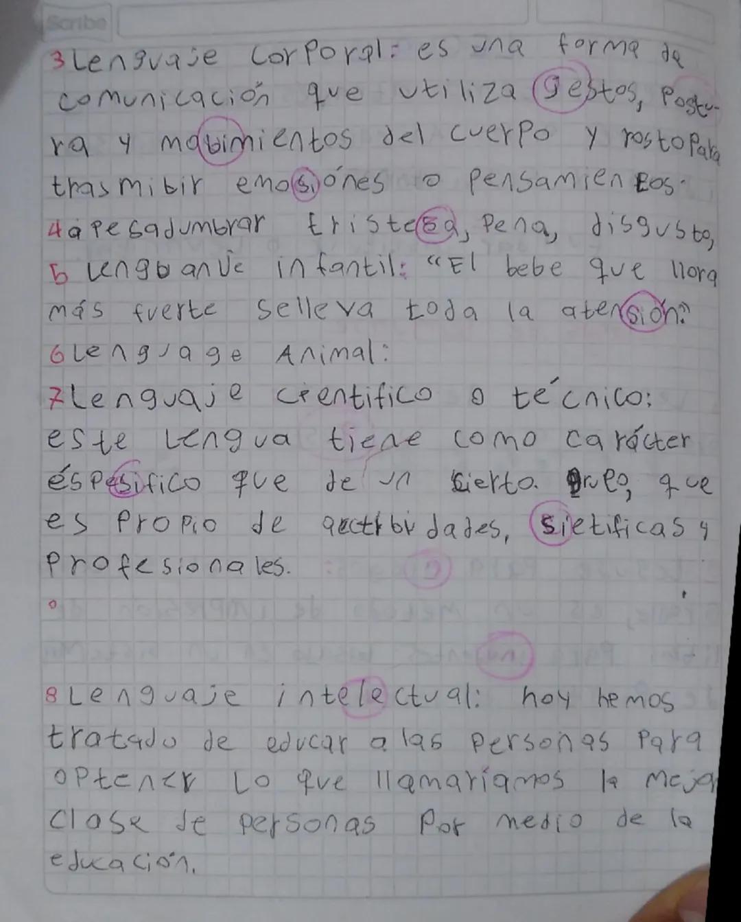 - Español Scribe

LEGUAJE

es el sistema através del cual el
hombre o los Animales comunican sus
ideas y sent, miedogtos.
C
Erigir
fundar in