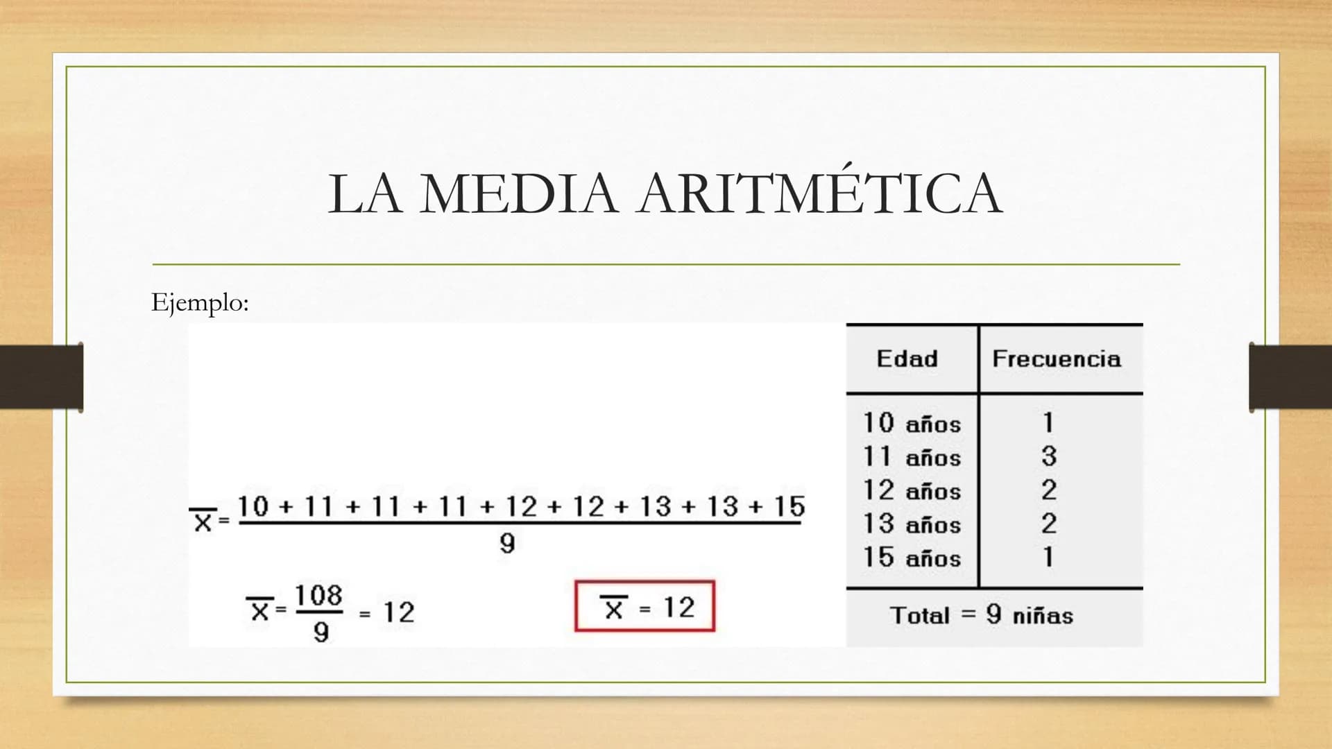 MEDIDAS
ESTADÍSTICAS MEDIDAS ESTADÍSTICAS
Son valores representativos de una colección de datos, que
resumen en unos pocos valores la inform