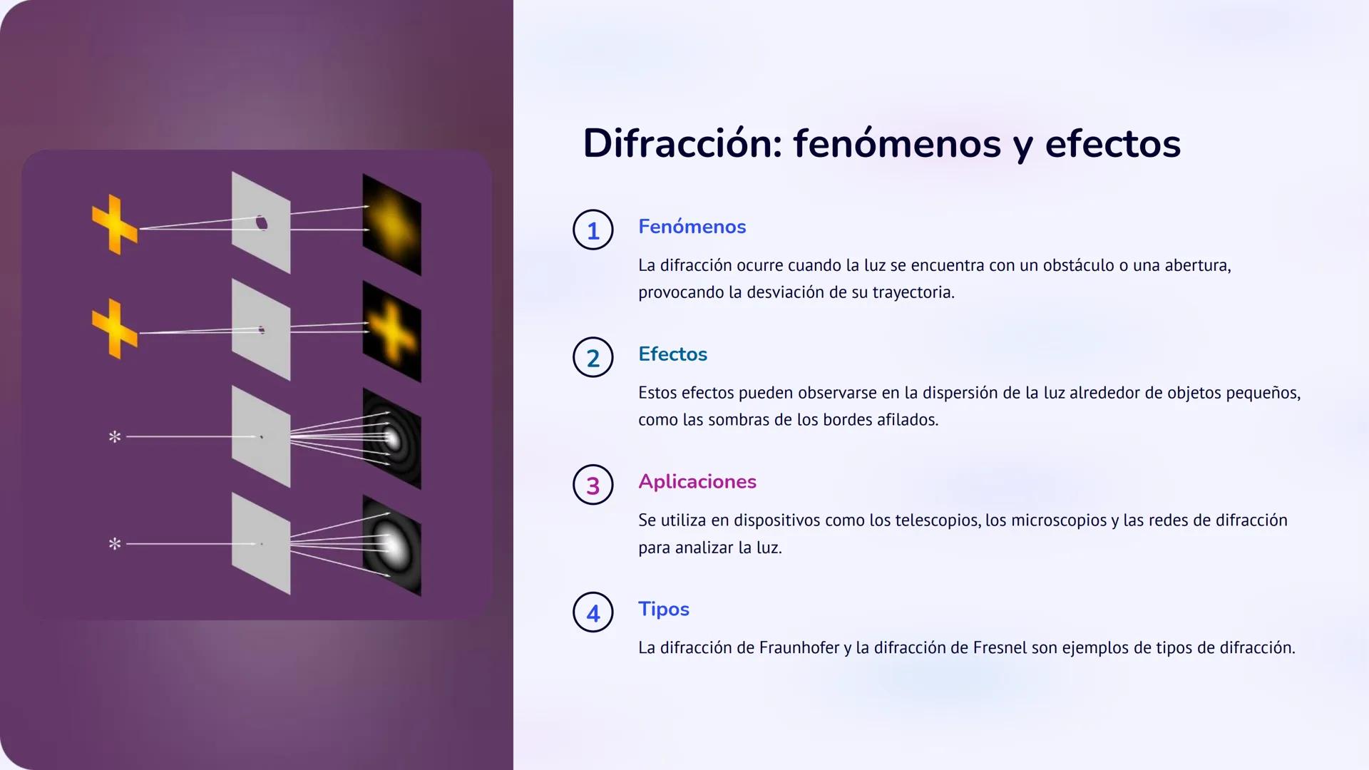# la óptica física

La óptica física estudia el comportamiento de la luz como una onda.
Esta rama de la física abarca fenómenos como la inte