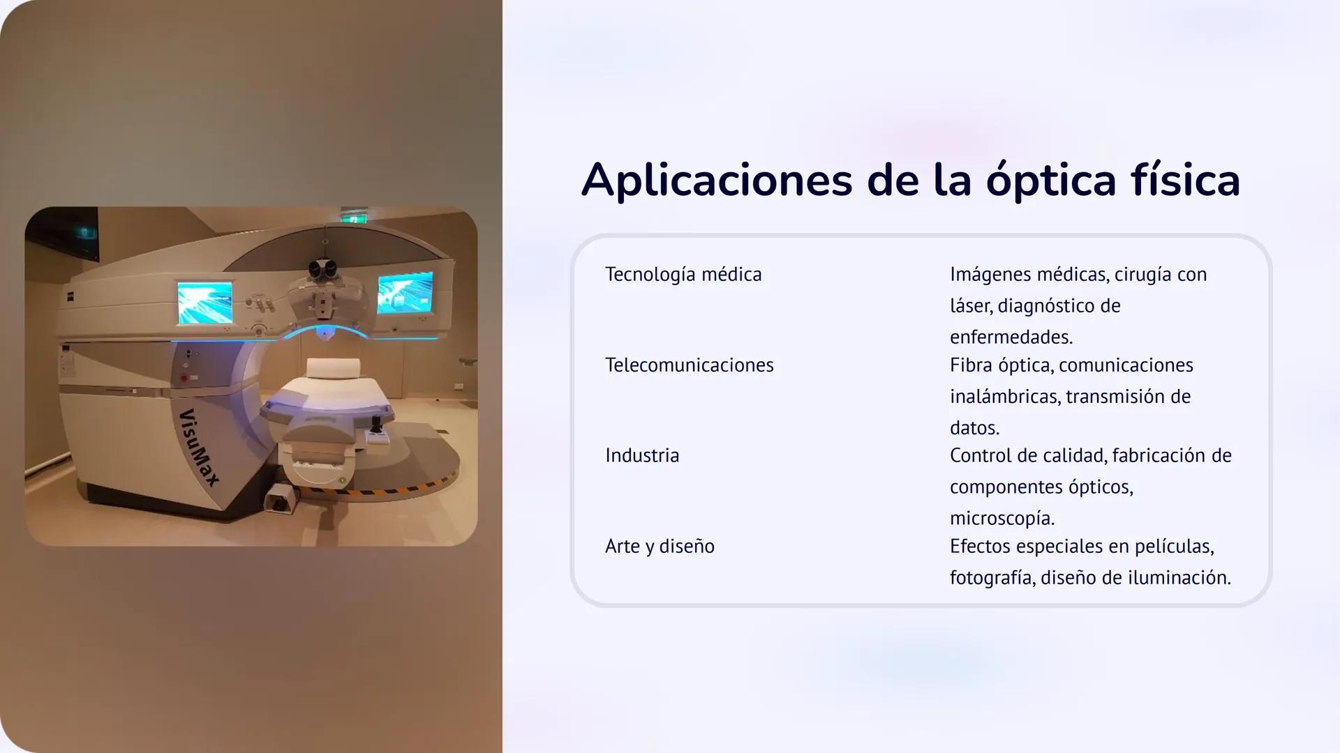 # la óptica física

La óptica física estudia el comportamiento de la luz como una onda.
Esta rama de la física abarca fenómenos como la inte