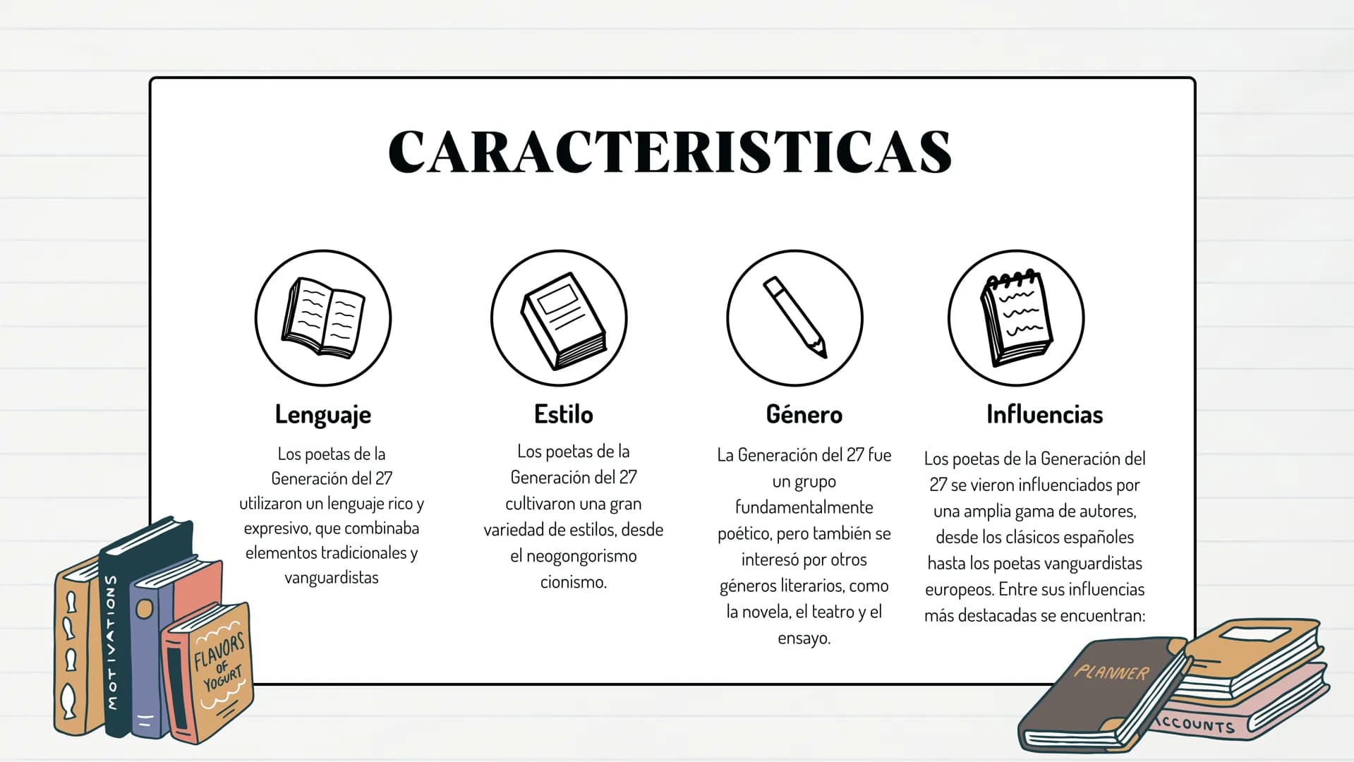 دارم
GENERACIÓN
DEL 27 INDICE
Contexto
Características
Autores
Ejemplo de texto
Блоф лоша S:S:S:S:S
CONTEXTO
Contexto
La generación del 27 f