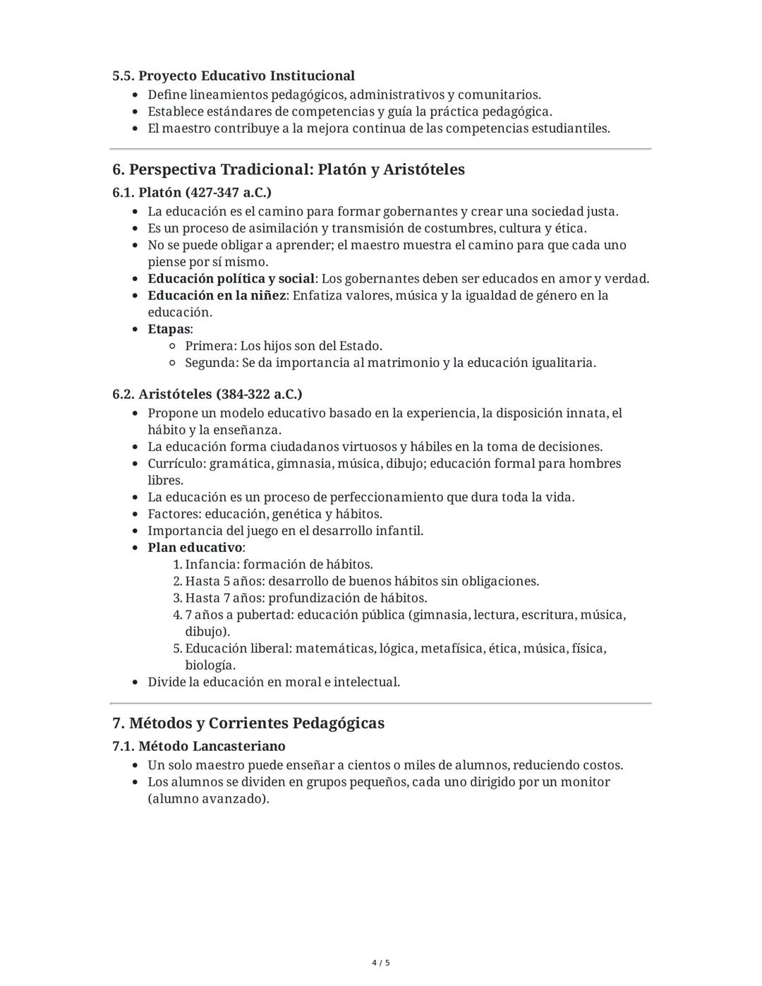 Resumen Integral: Historia, Conceptualización y Perspectivas de
la Pedagogía
1. Introducción: Diferencia entre Historia de la Educación y Pe