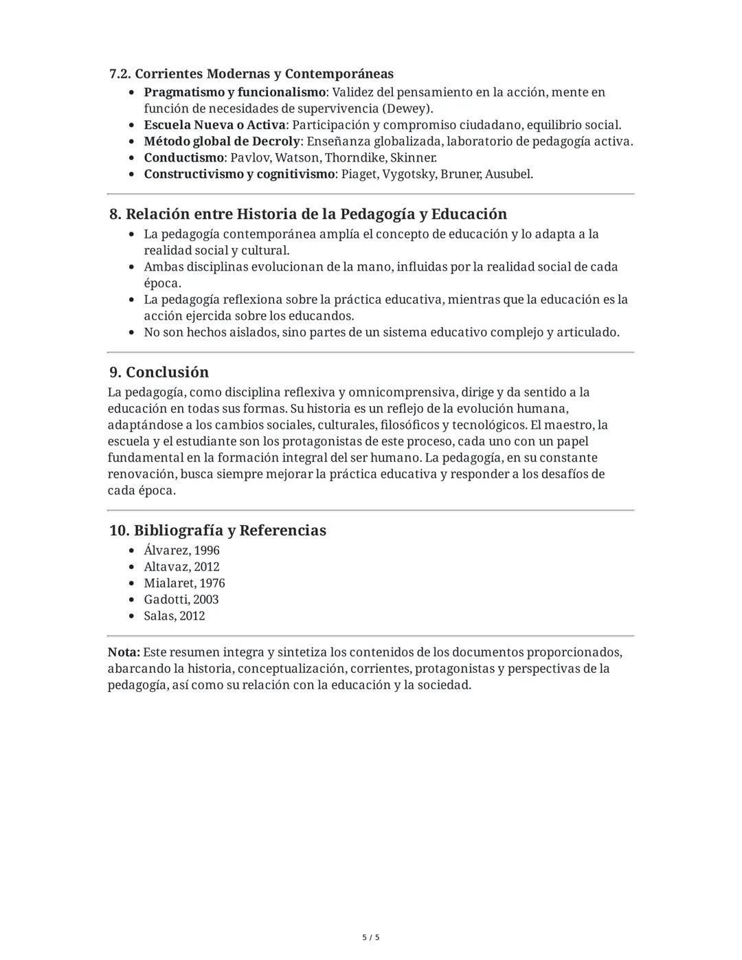 Resumen Integral: Historia, Conceptualización y Perspectivas de
la Pedagogía
1. Introducción: Diferencia entre Historia de la Educación y Pe