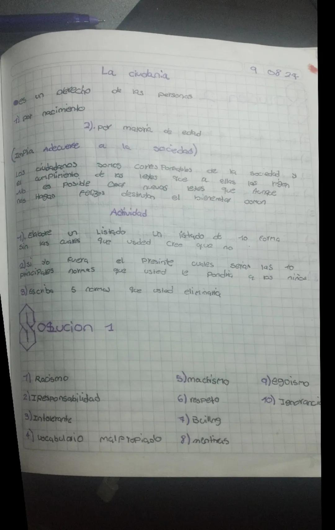 # La civdania

908 24
es un olerecho de 195 Personas

1. por nacimiento

2). por majoria de edad

(Implia Adecuere a la sociedad)

Las ciuda