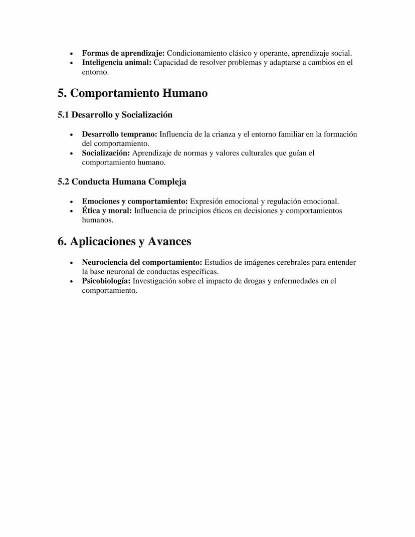Biología del Comportamiento
APUNTES//
1. Definición y Enfoque
•
•
Definición: Estudio de cómo los organismos se comportan en respuesta a est