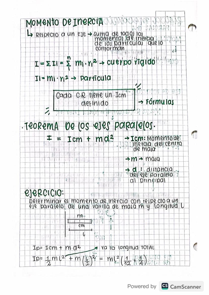 MOVIMIENTO ROTACIONAL
↳ Modelo de cuerpo rígido
Cuerpo Rigido sistema de muchaj partículas, cuya
separación entre cualquier pareja de
ellas 