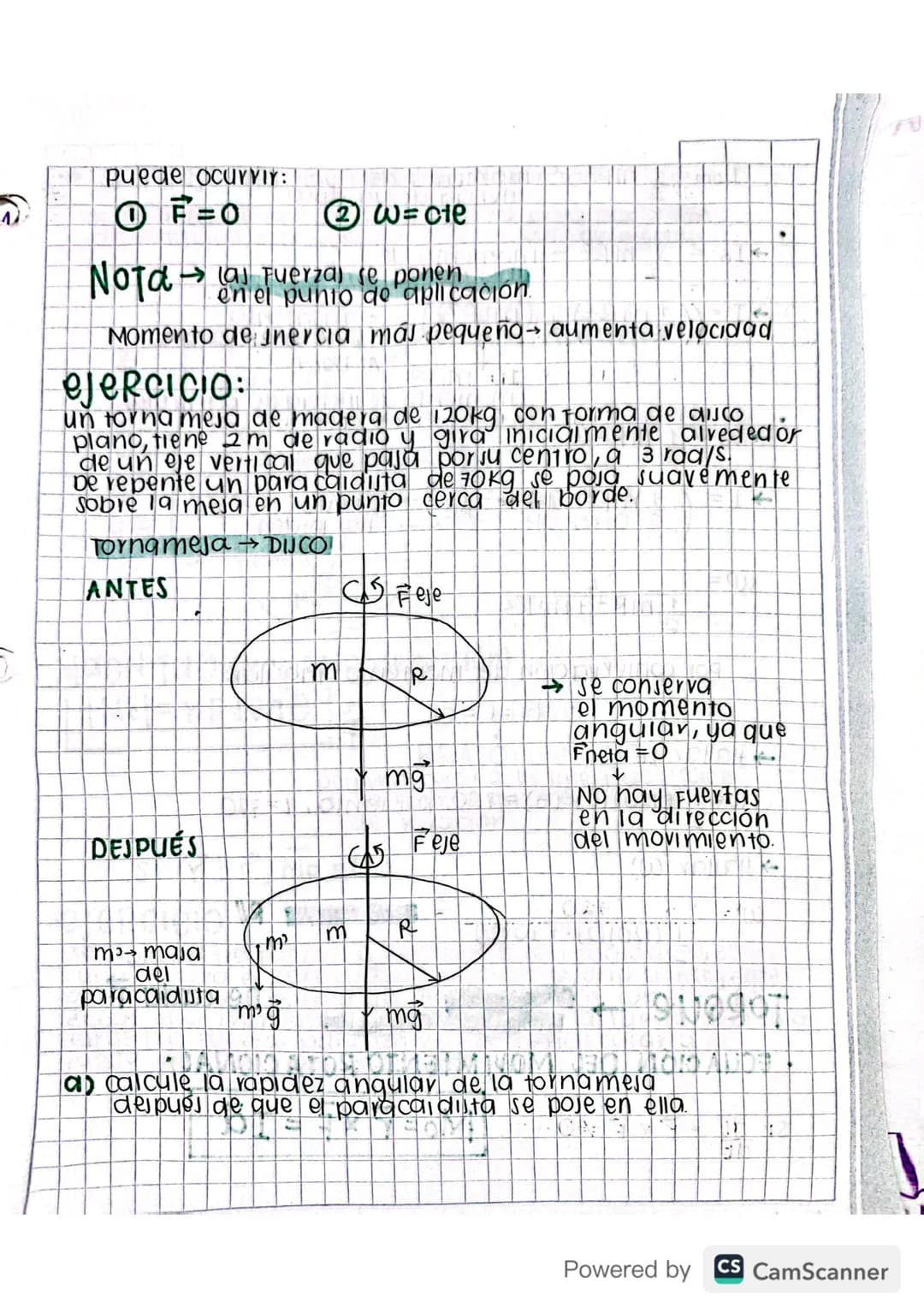 MOVIMIENTO ROTACIONAL
↳ Modelo de cuerpo rígido
Cuerpo Rigido sistema de muchaj partículas, cuya
separación entre cualquier pareja de
ellas 