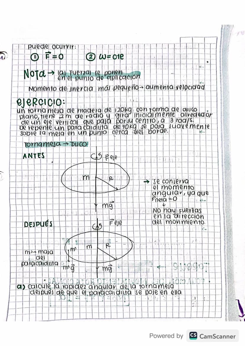 MOVIMIENTO ROTACIONAL
↳ Modelo de cuerpo rígido
Cuerpo Rigido sistema de muchaj partículas, cuya
separación entre cualquier pareja de
ellas 
