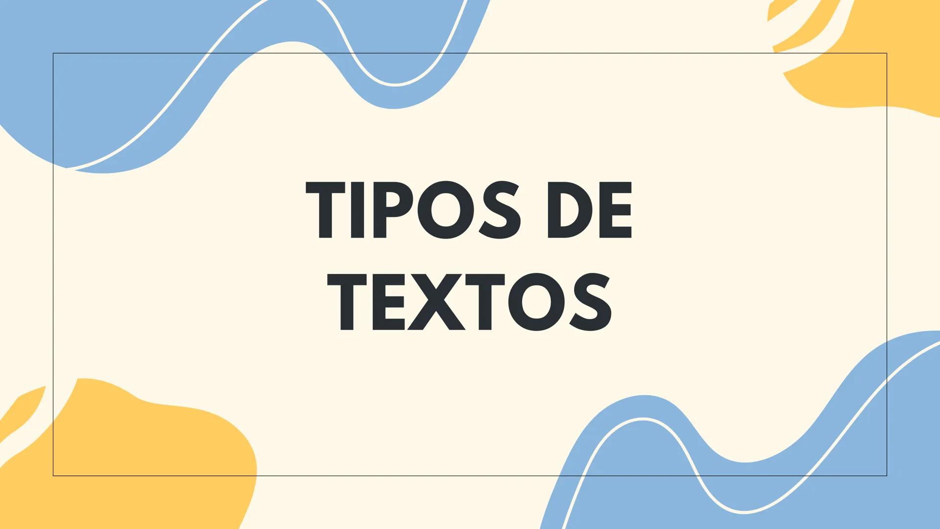 TIPOS DE
TEXTOS TEXTO NARRATIVO
Es aquel en el que se relatan acontecimientos reales o
ficticios, los cuales suceden en un tiempo y lugar
de