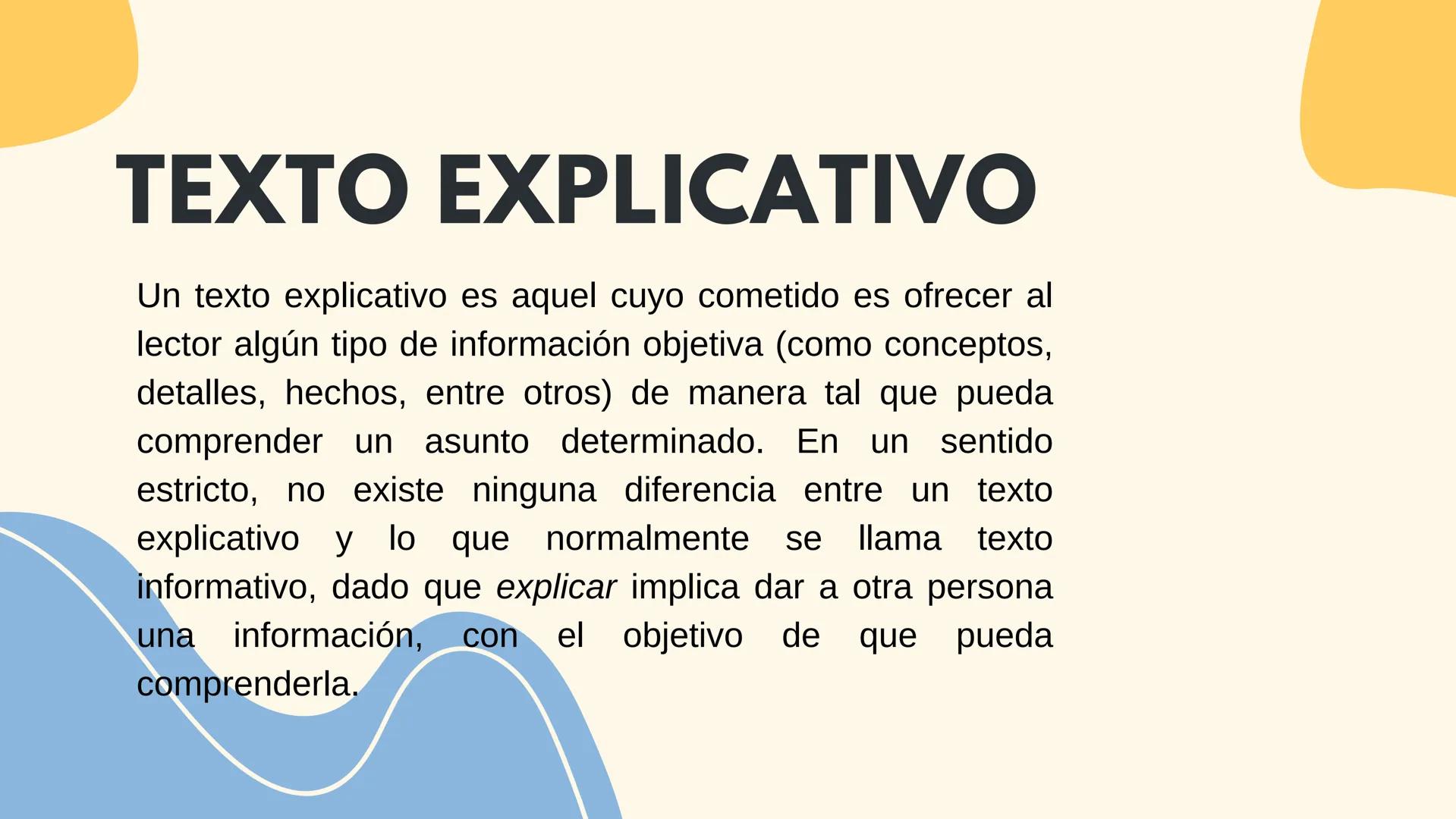TIPOS DE
TEXTOS TEXTO NARRATIVO
Es aquel en el que se relatan acontecimientos reales o
ficticios, los cuales suceden en un tiempo y lugar
de