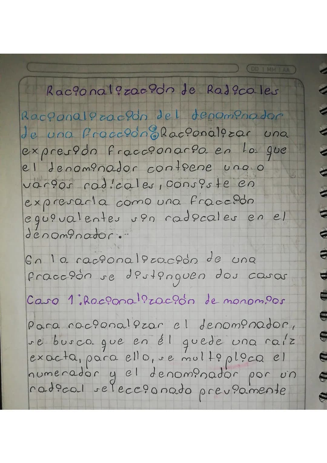 Racionalización de radicales 