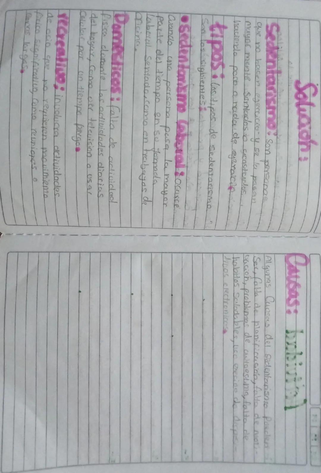 Solwaión:
Sedentarismo: Son personae
que no hacen ejercicion y se la pasan
mayor mente sentadosso sicastarlos
haciendo poro a nada de ejerac