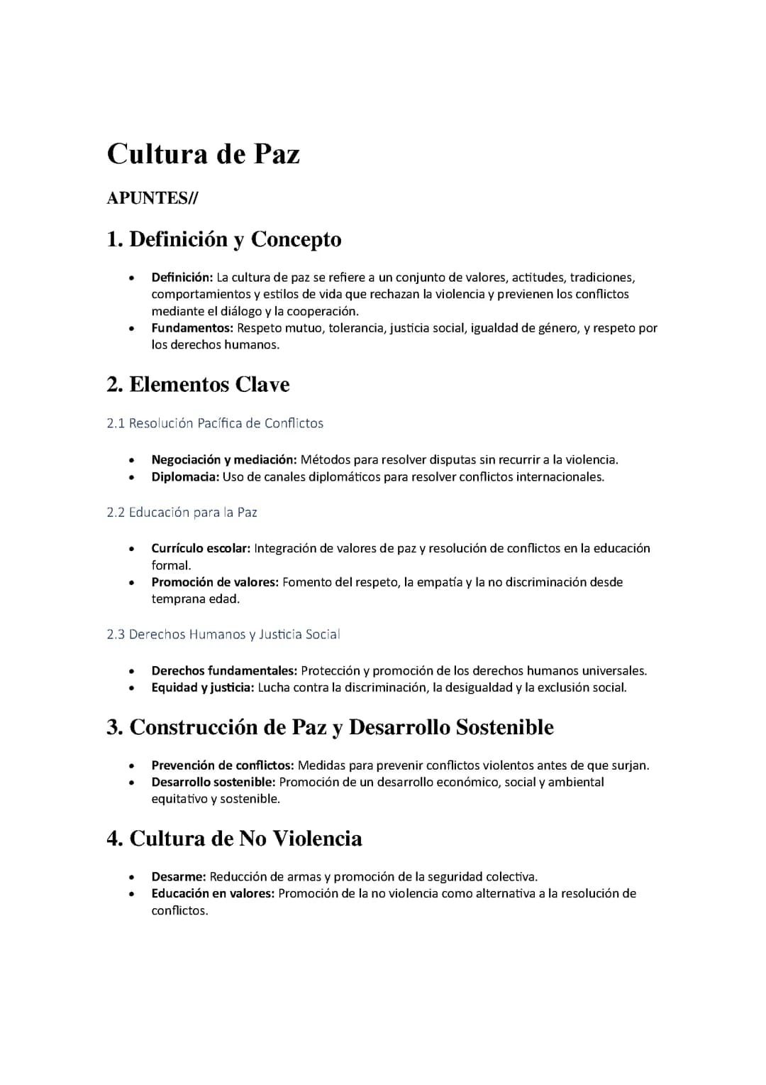 Cultura de Paz