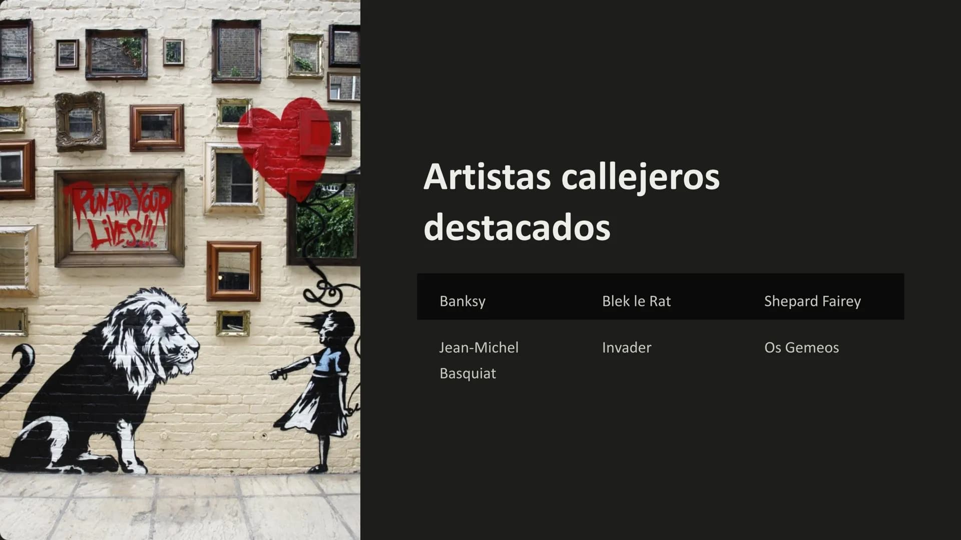 Arte callejero: un
lienzo urbano
El arte callejero, una expresión artística que trasciende las galerías
tradicionales y se adueña de las cal