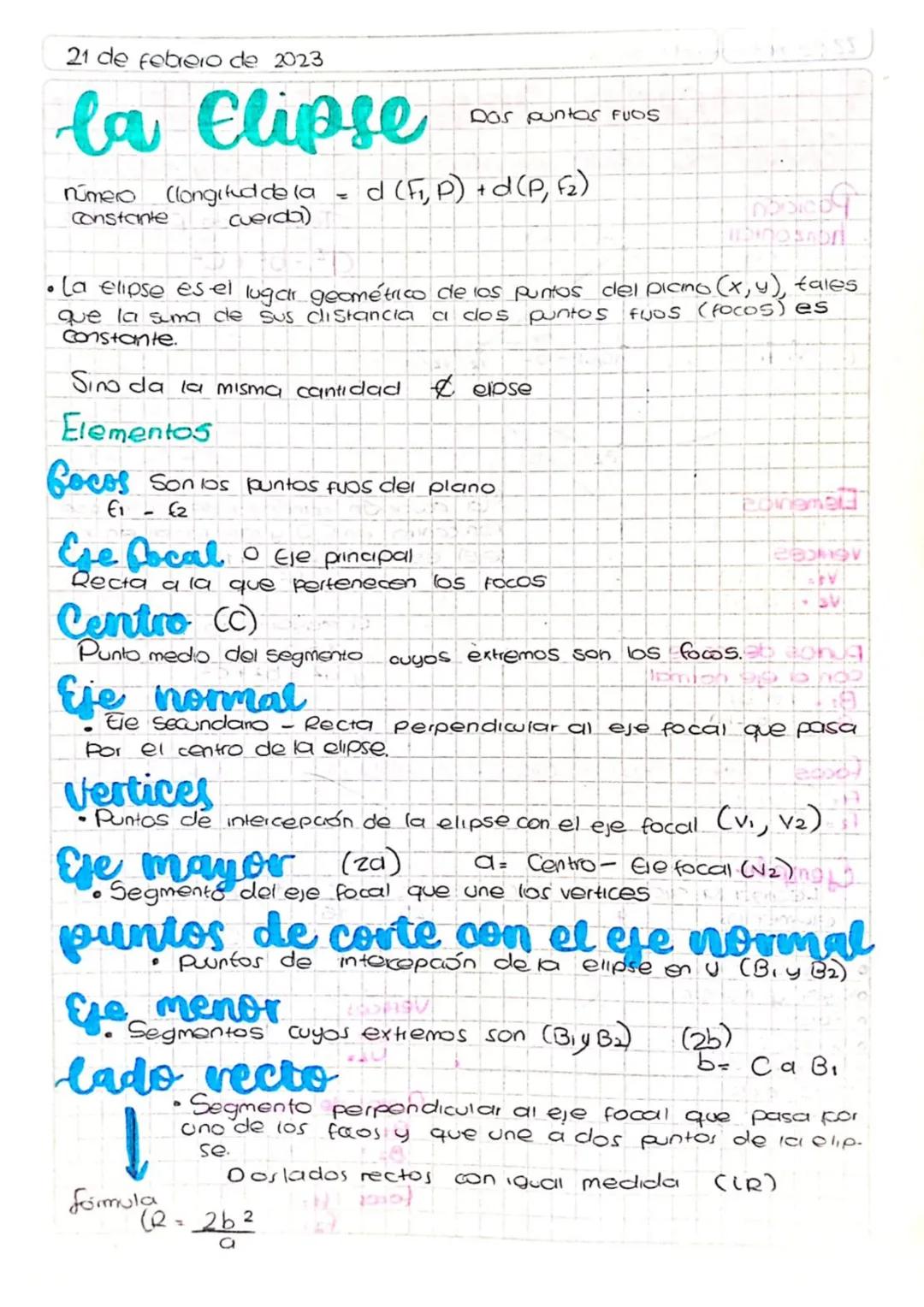 21 de febrero de 2023

# la Elipse

número (longitud de la
cuerda)
constante

Dos puntas FUOS

= d (Fi, P) +d(P, F2)

*   La elipse es el lu