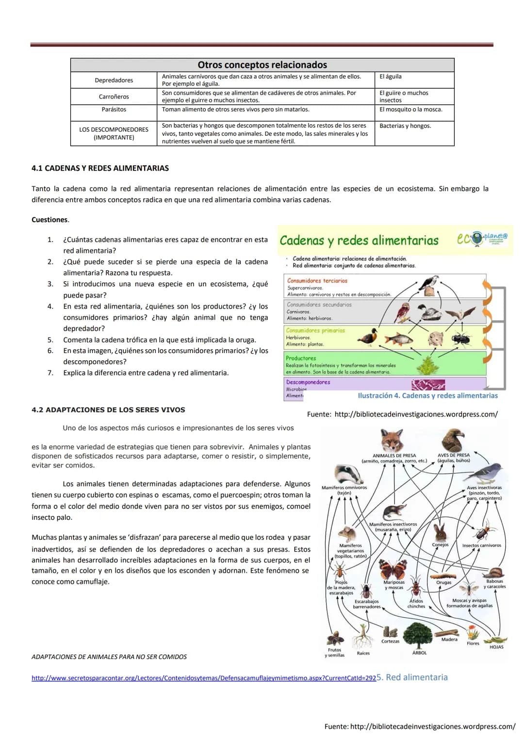 Tema 1. ECOSISTEMAS Y EL CUIDADO DEL MEDIO AMBIENTE
Un Ecosistema es un conjunto formado por un espacio determinado y todos los seres vivos 