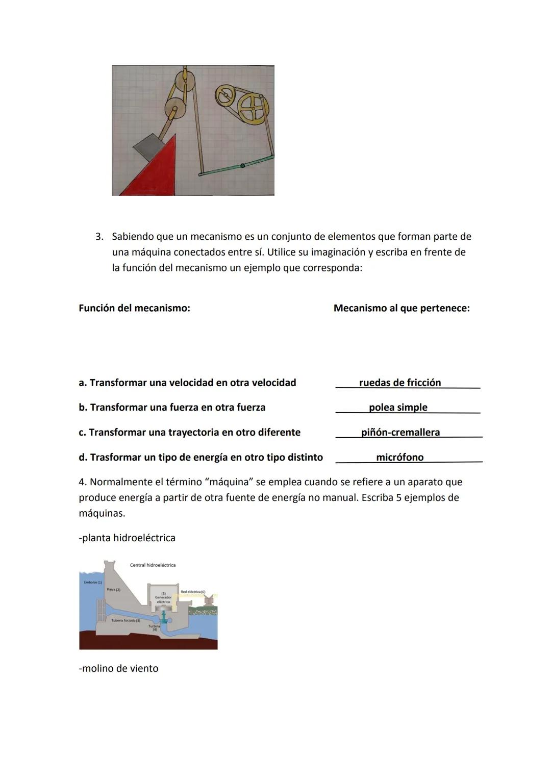 Las maquinas
Una maquina es un conjunto de elementos móviles y fijos cuyo funcionamiento
posibilita aprovechar, dirigir, regular o transform