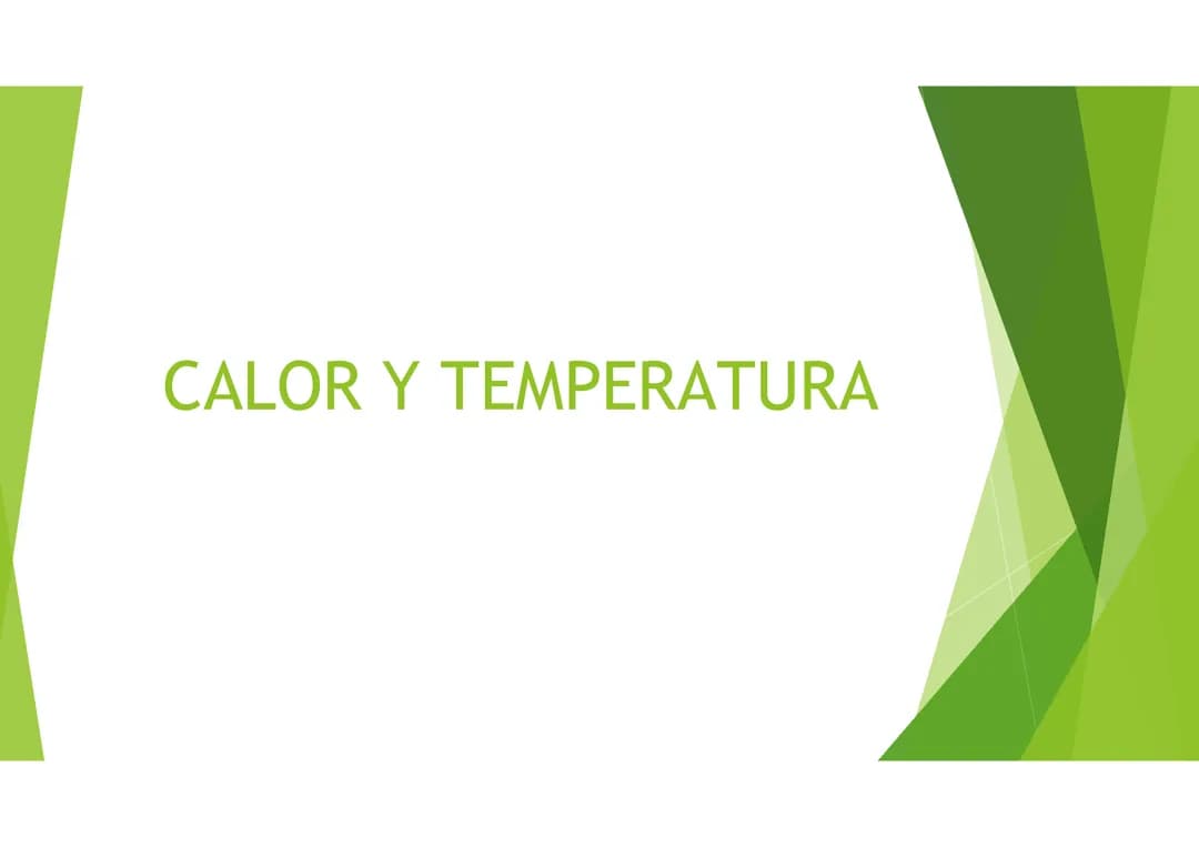 Calor y temperatura 