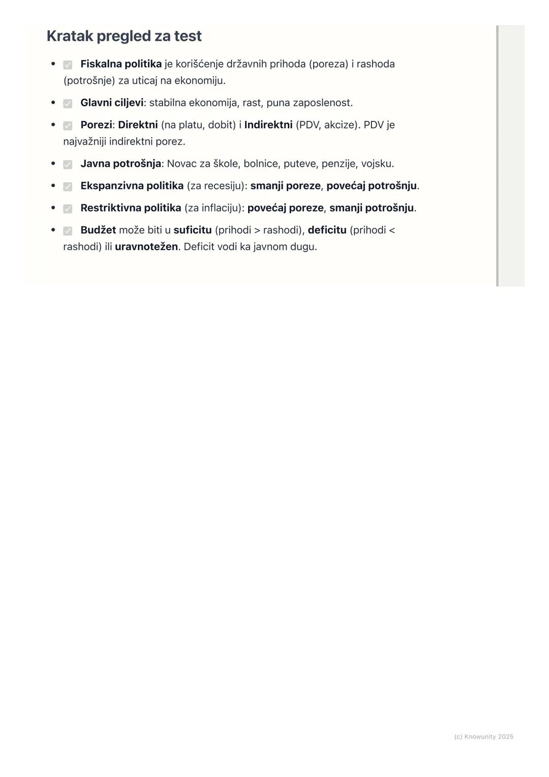 # Fiskalna politika: porezi i javna
potrošnja

Uvod u fiskalnu politiku

Fiskalna politika je jedan od glavnih načina na koji država utiče n