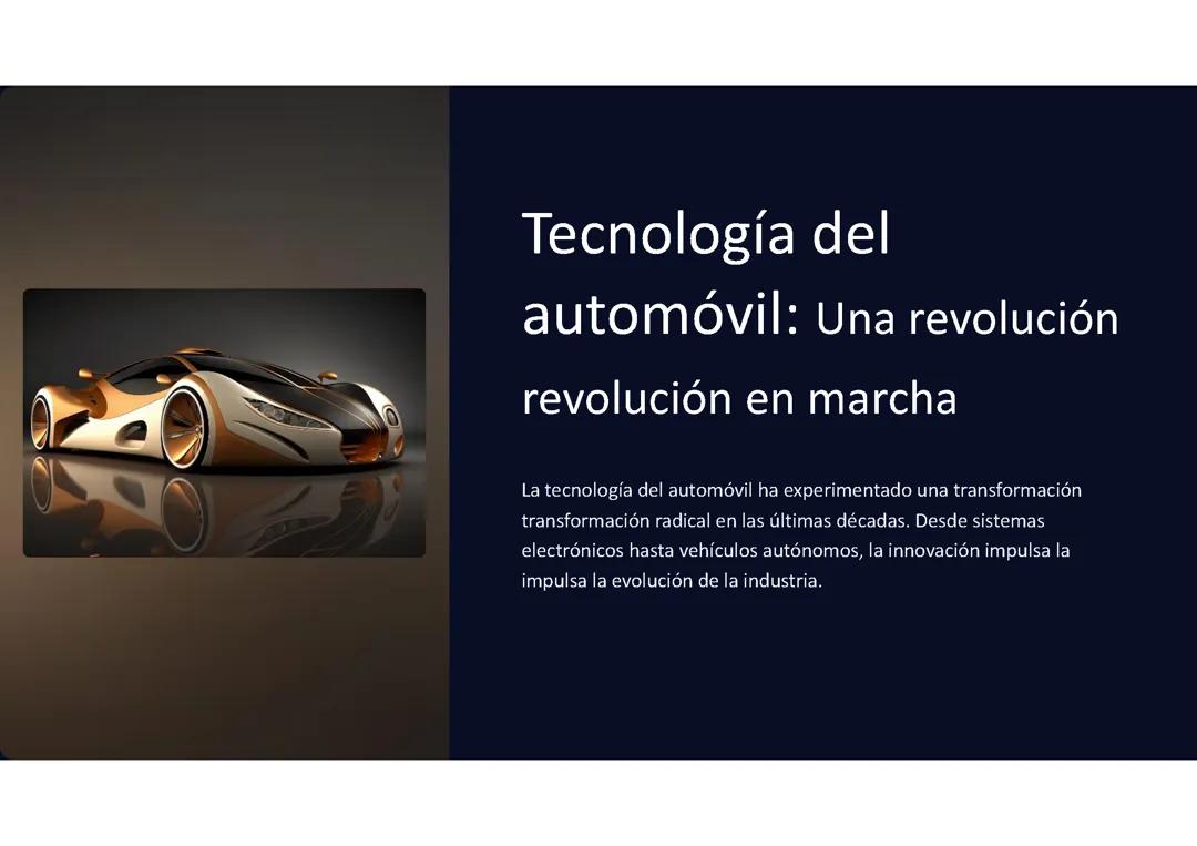 Innovaciones Tecnológicas en el Automóvil Moderno