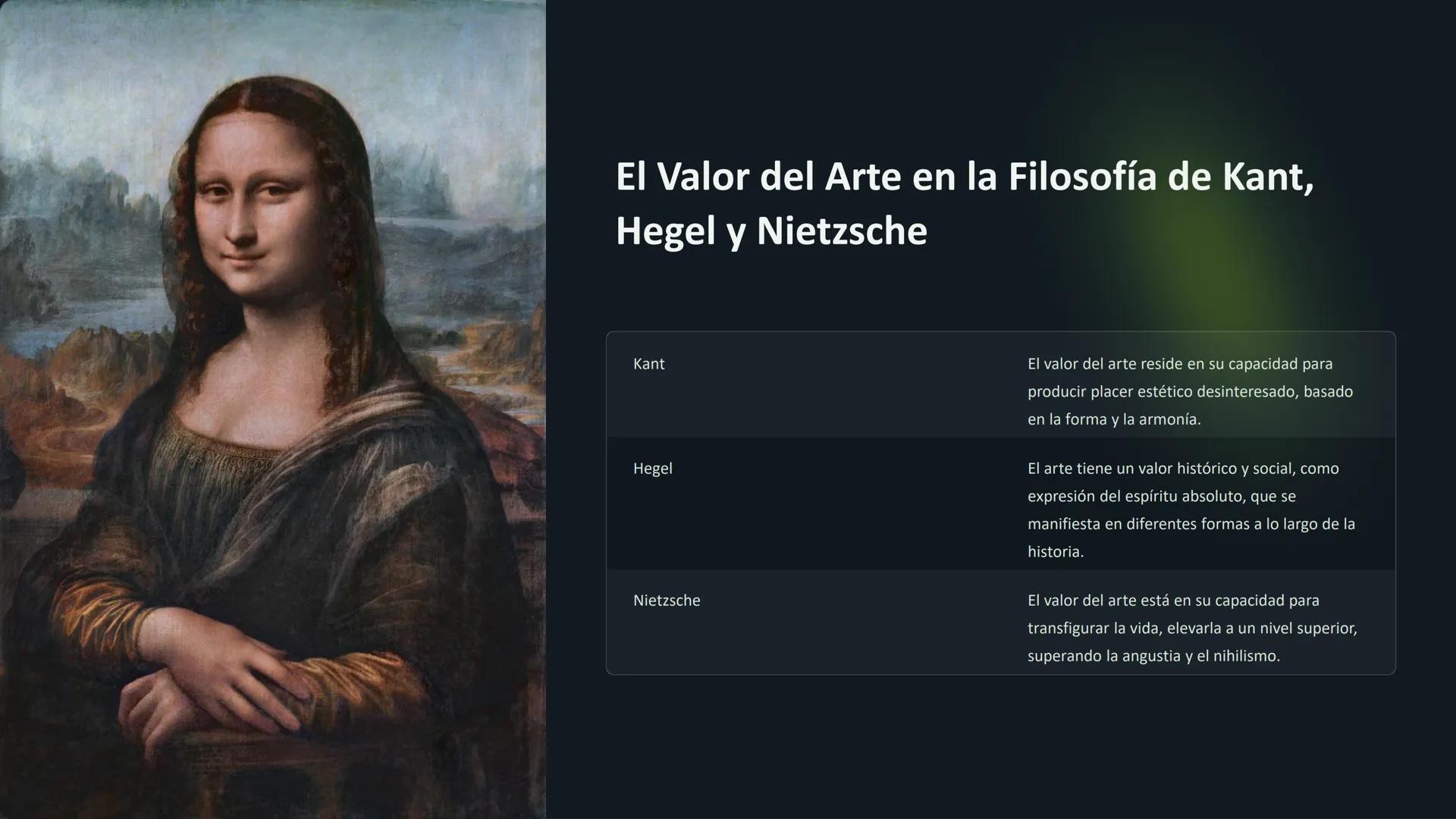 # Filosofía del Arte:

Kant, Hegel y Nietzsche

La filosofía del arte busca comprender la esencia
y el significado del arte. Kant, Hegel y N