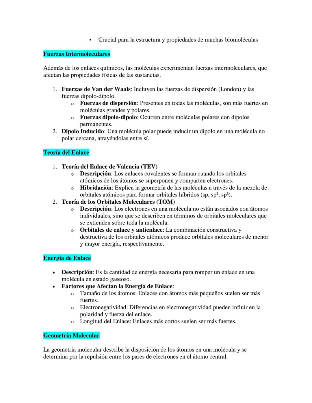 El Enlace Químico
El enlace químico es una interacción que mantiene unidos a los átomos en las moléculas y
los cristales. Es fundamental par