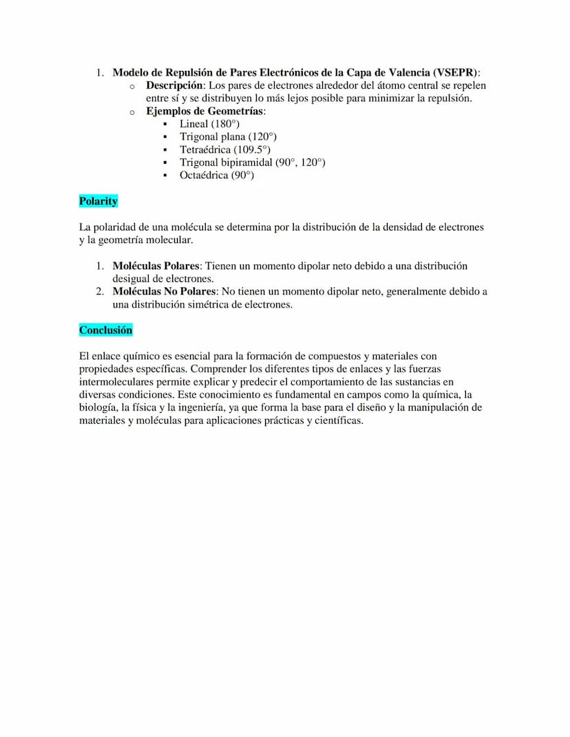 El Enlace Químico
El enlace químico es una interacción que mantiene unidos a los átomos en las moléculas y
los cristales. Es fundamental par