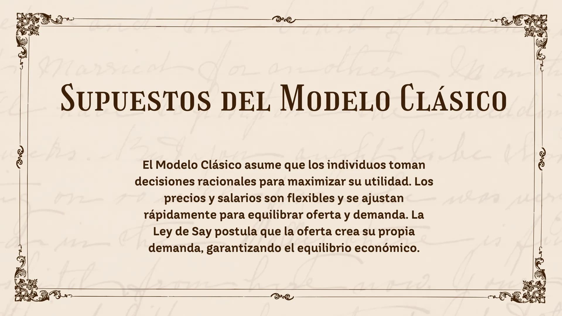 Modelo clasico de la economia