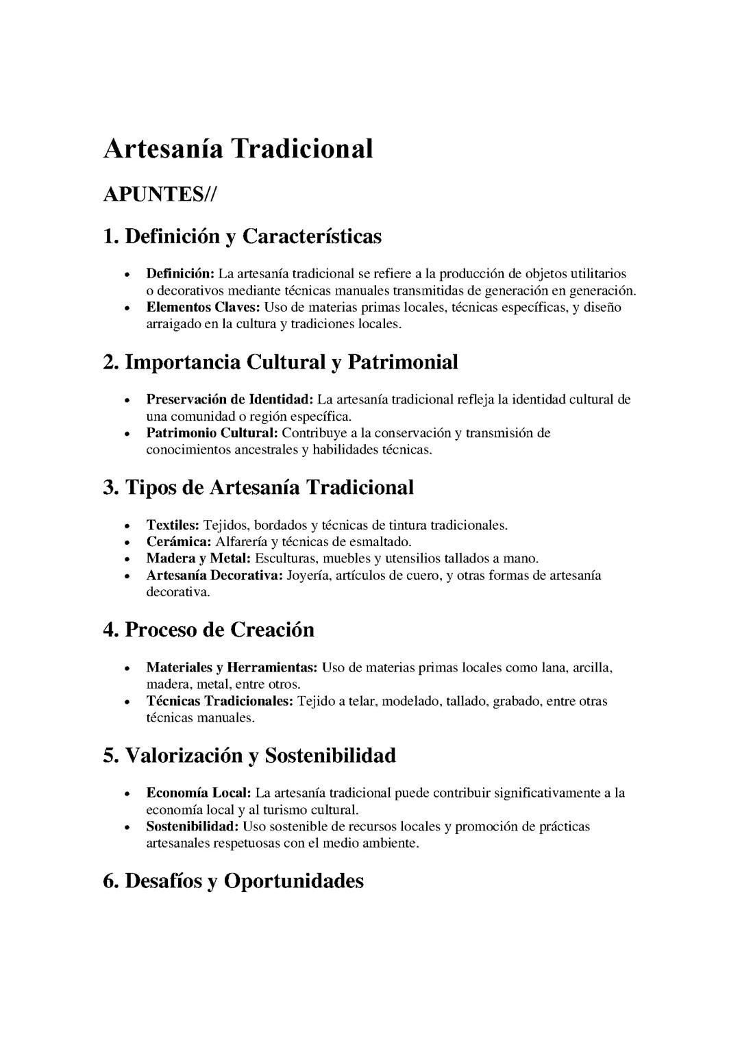 Artesanía Tradicional