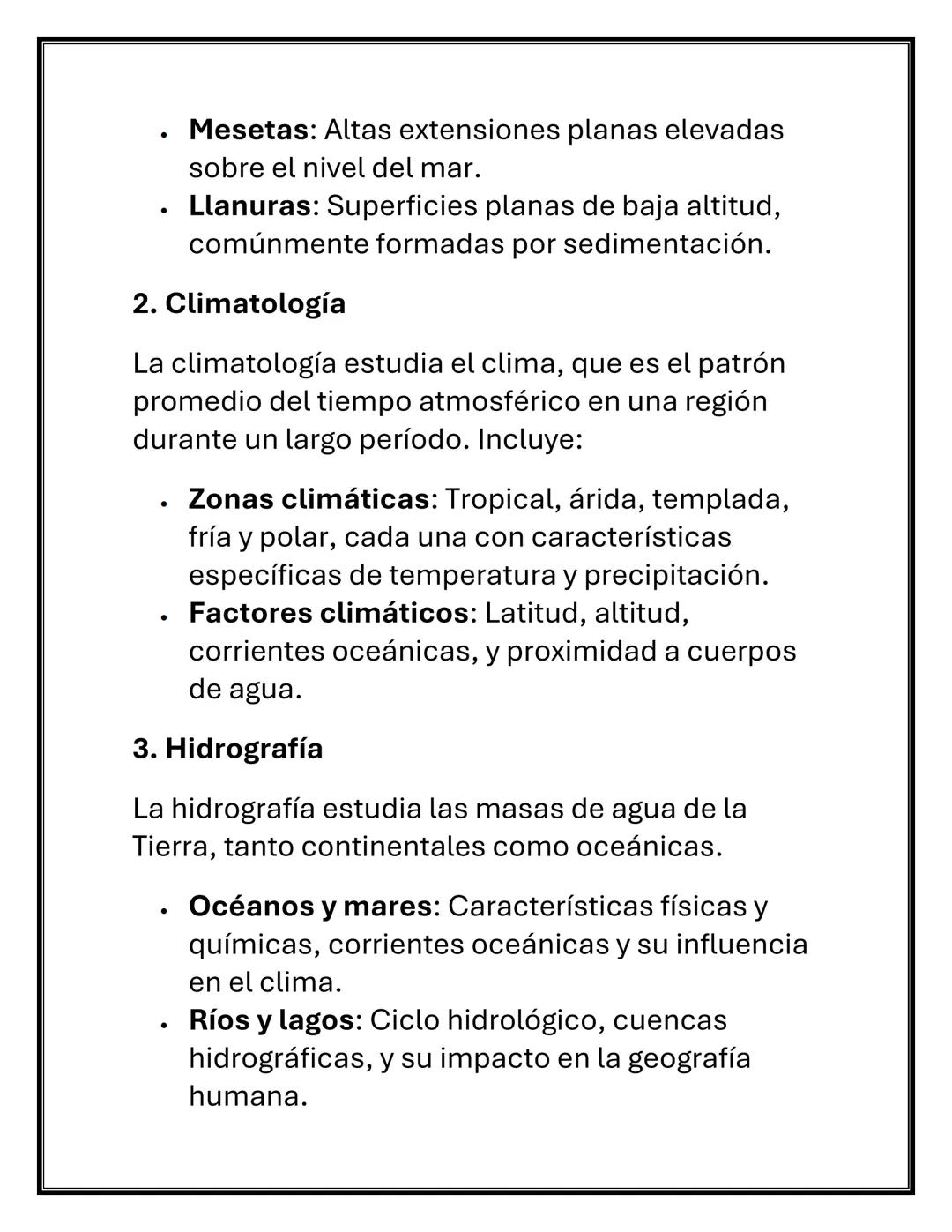 GEOGRAFÍA FÍSICA
Y HUMANA
Geografía Física
La geografía física es una rama de la geografía que
se encarga de estudiar los elementos naturale