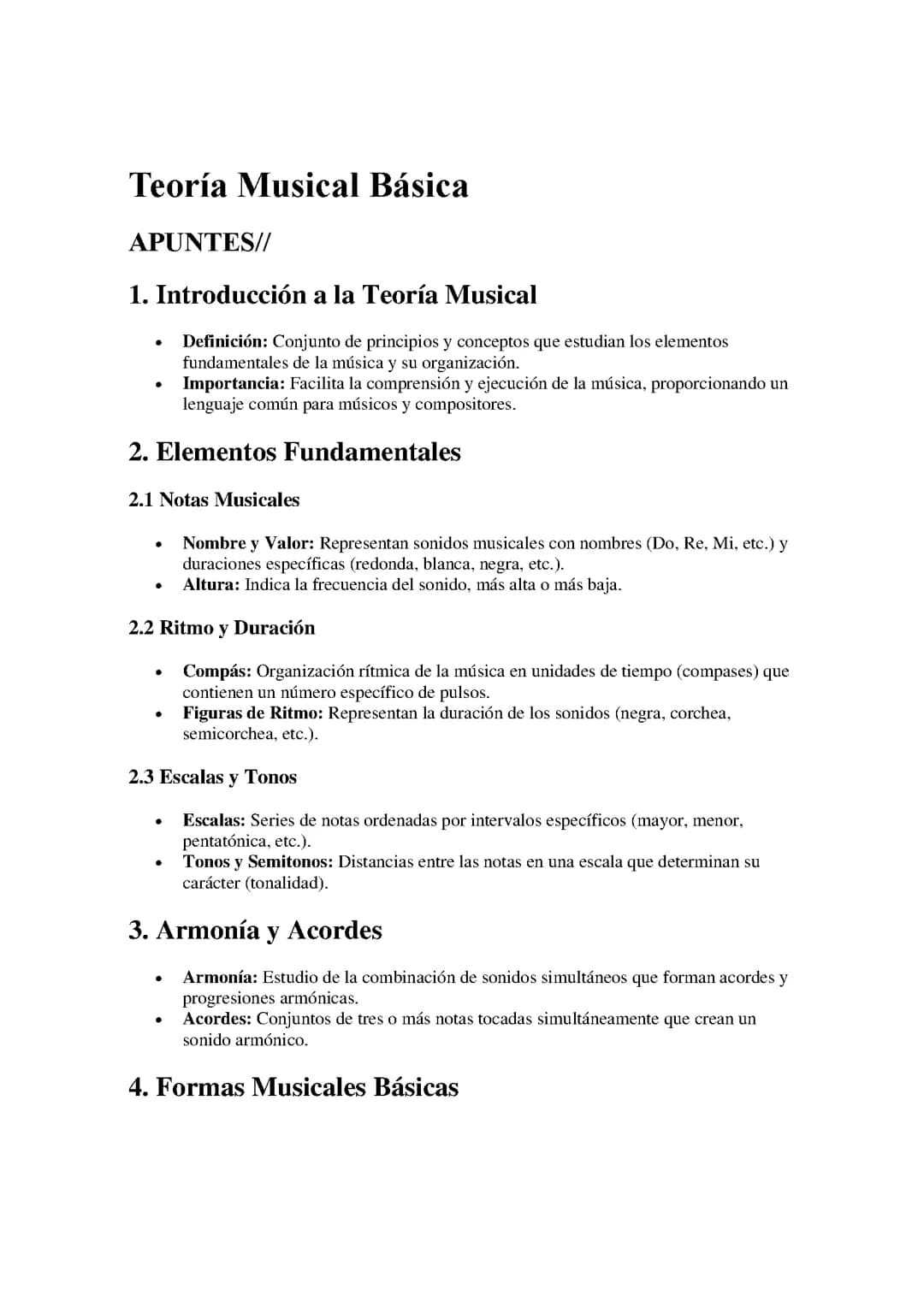 Teoría Musical Básica