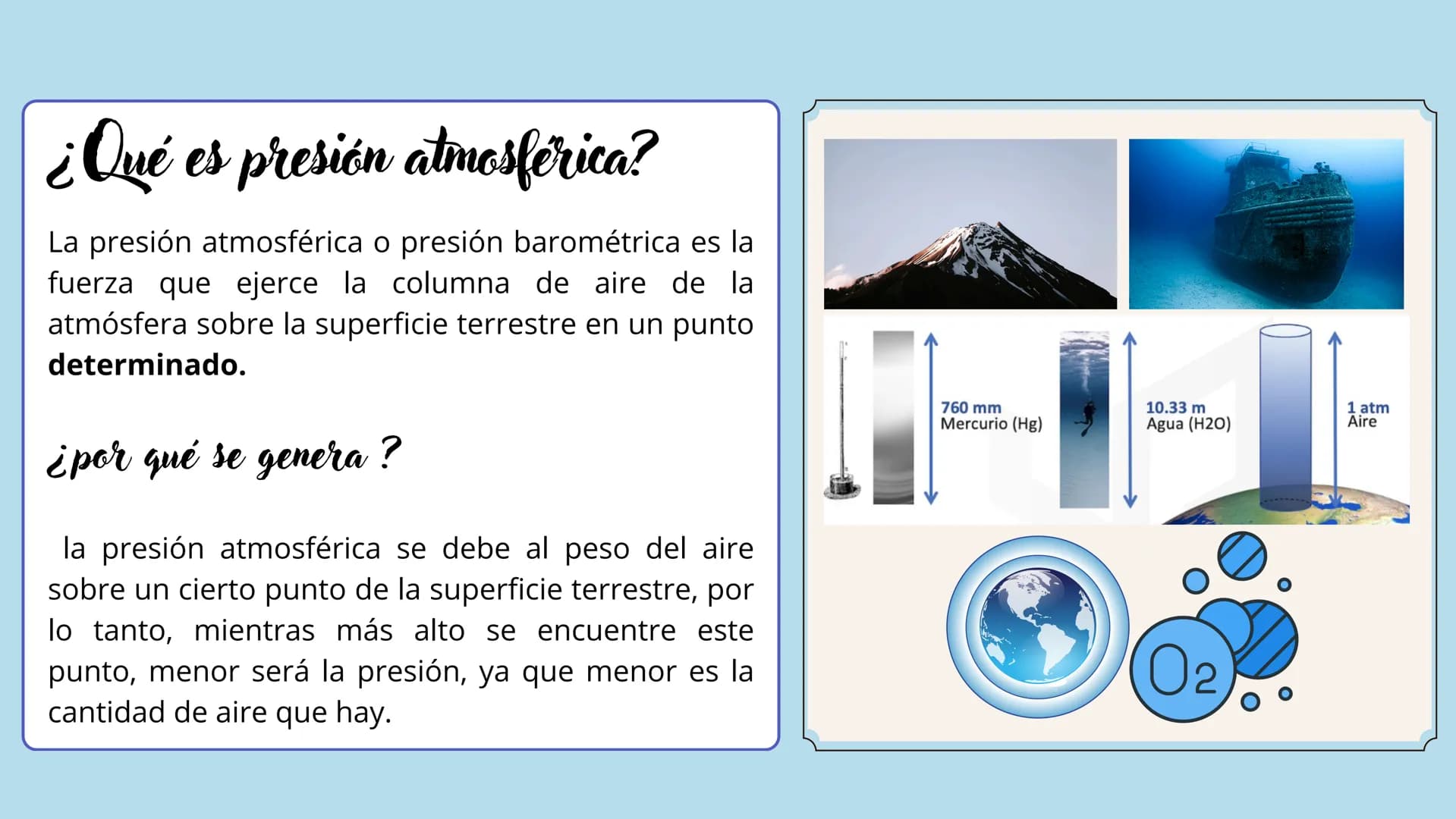 Física
PRESIÓN
ATMOSFÉRICA Upward pressure
¿QUE ES PRESIÓN?
Es la magnitud que mide la distribución de la
fuerza a través de un área determi