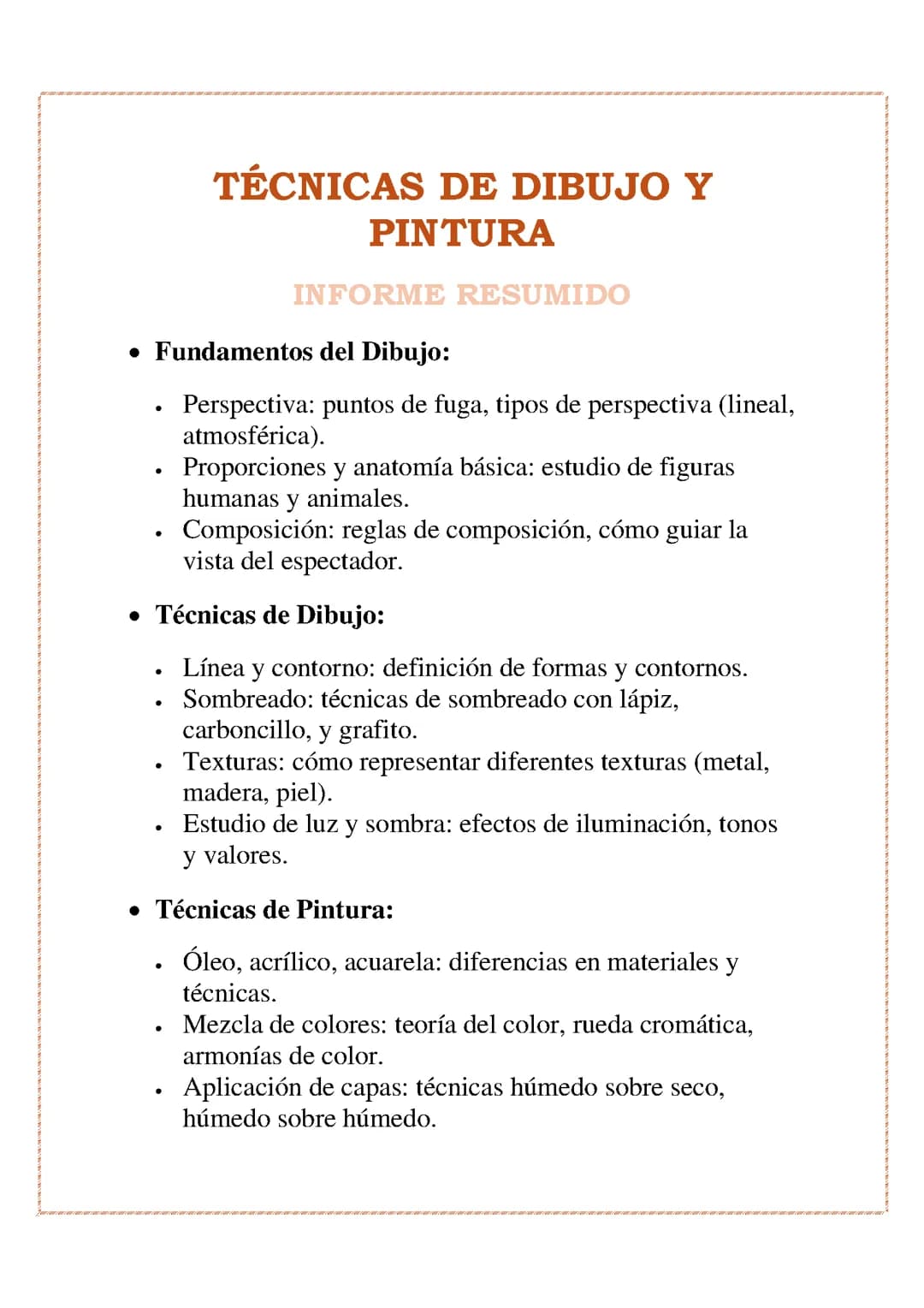 TÉCNICAS DE DIBUJO Y PINTURA