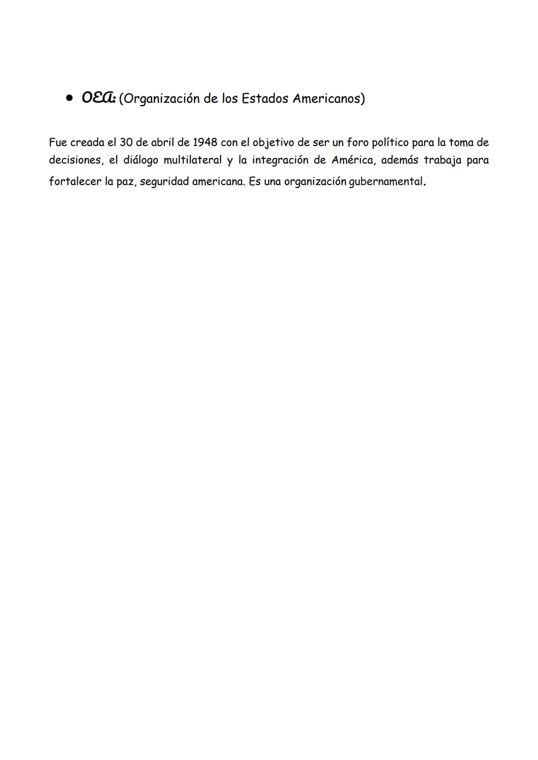 Organizaciones Internacionales
• Onu: (Organización de las Naciones Unidas)
Es una organización internacional fundada en 1945 con el objetiv