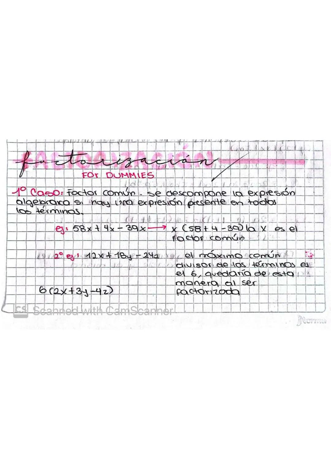 Casos de factorización 