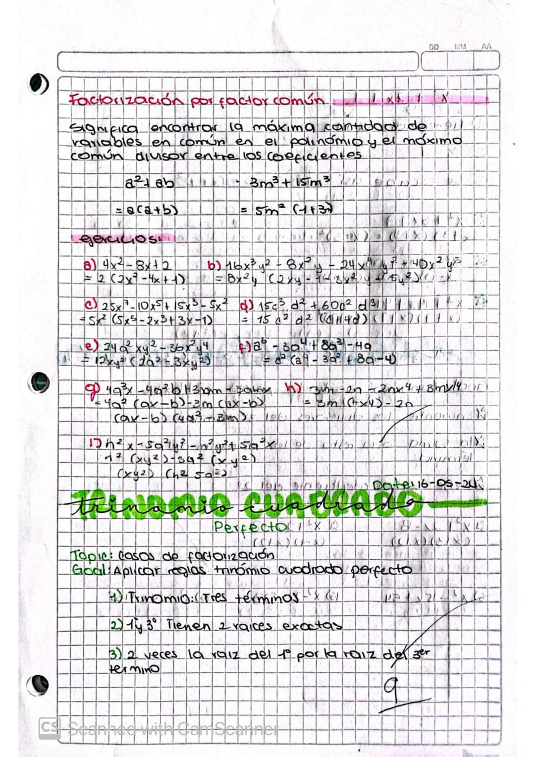 factorización

1° Caso: foctor común - se descompone la expresión
algebraca si nay una expresión presente en todos
los terminos.

ej: $58x+4