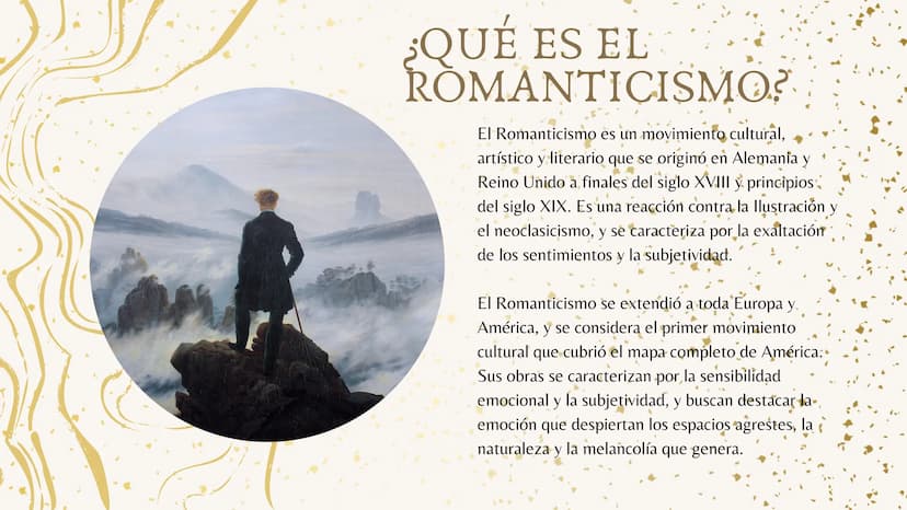 LITERATURA DEL
ROMANTICISMO ¿QUÉ ES EL
ROMANTICISMO?
El Romanticismo es un movimiento cultural,
artístico y literario que se originó en Alem