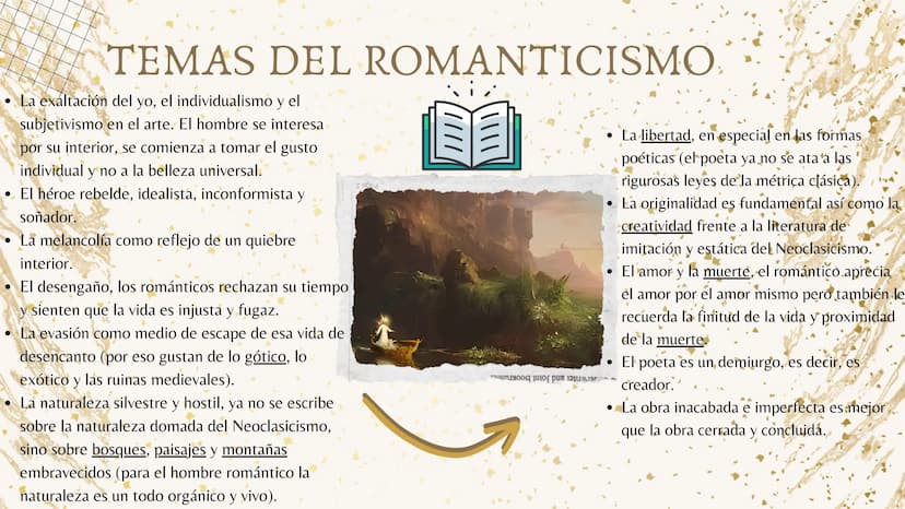LITERATURA DEL
ROMANTICISMO ¿QUÉ ES EL
ROMANTICISMO?
El Romanticismo es un movimiento cultural,
artístico y literario que se originó en Alem