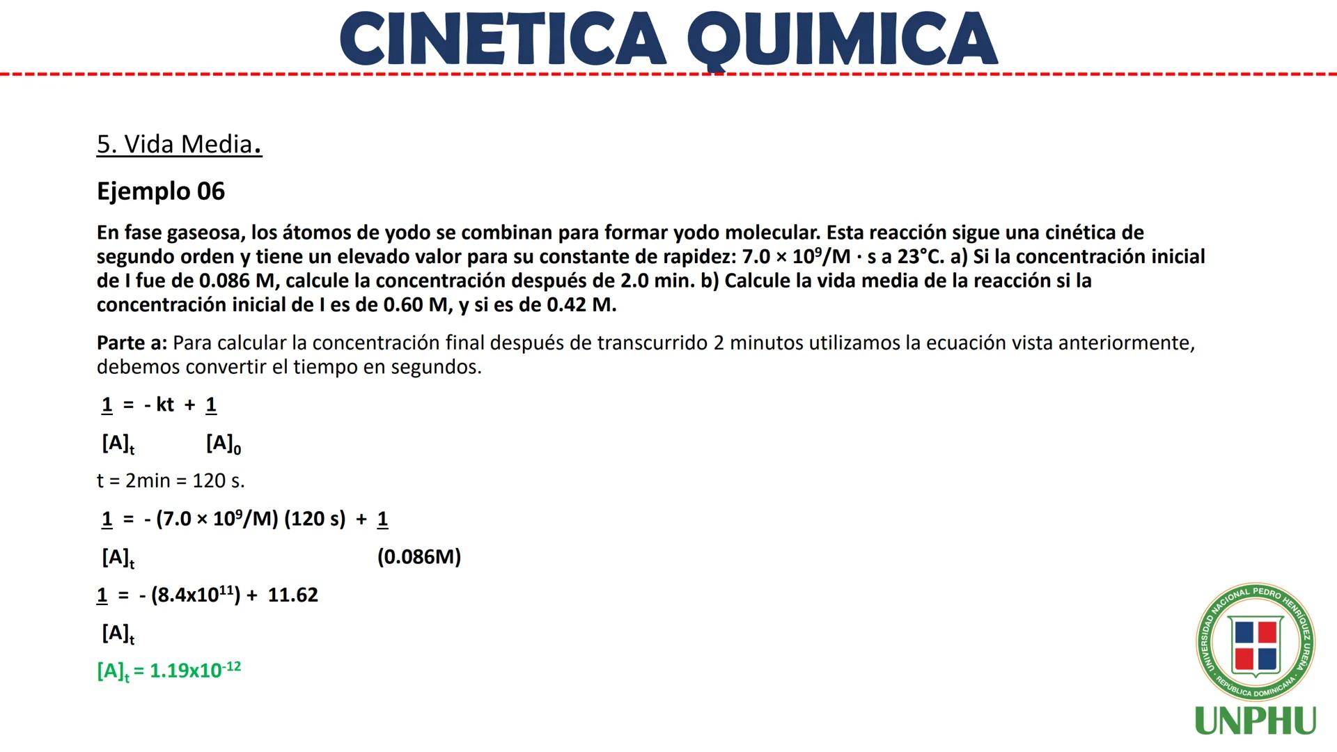 # Química General II (QUI-112)

# CINETICA QUIMICA

Facilitador: Ing. Maribel Espinosa

NIVERSIDAD NACIONAL PEDRO HENRIQUEZ URENA

REPÚBLICA