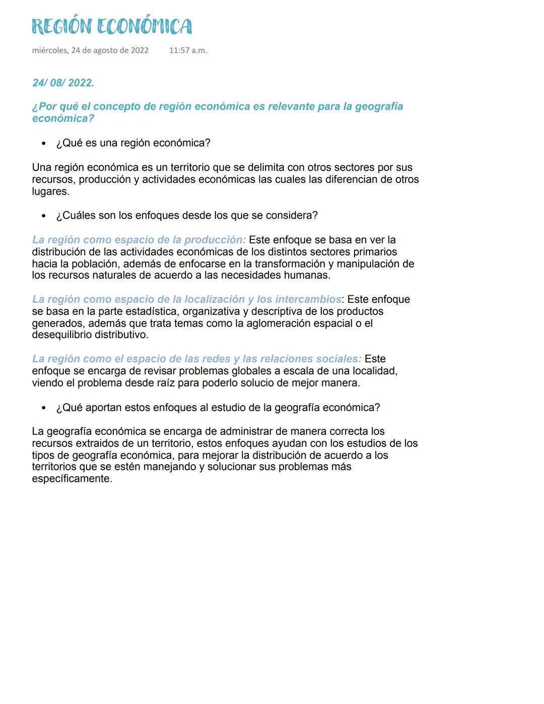 # REGIÓN ECONÓMICA

miércoles, 24 de agosto de 2022 11:57 a.m.

24/08/2022.

¿Por qué el concepto de región económica es relevante para la g